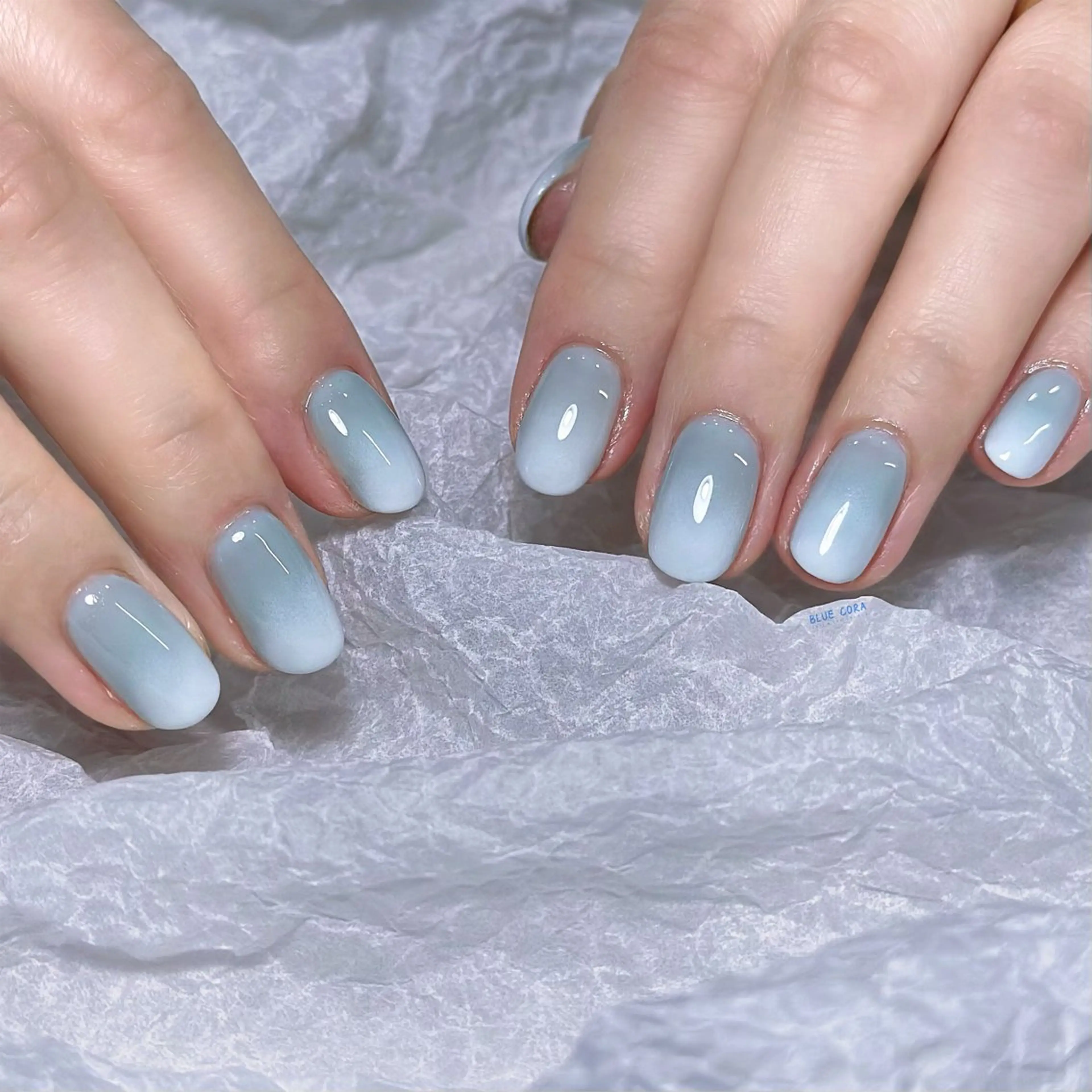 ネイル クリアネイル ハンドネイル ハンドケア BLUE CORAのネイルデザイン