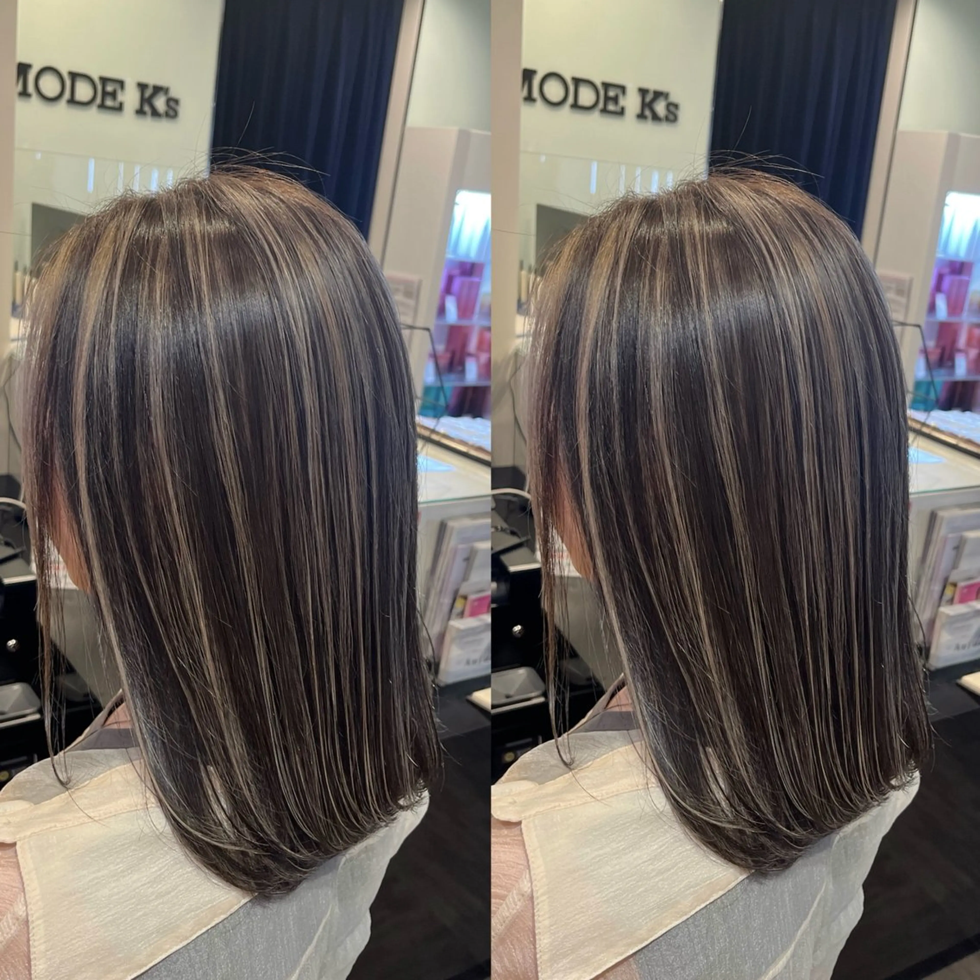 セミロング カラー ヘアカラー トリートメント 【カラー指名No 1✨】HIBIKIのヘアスタイル