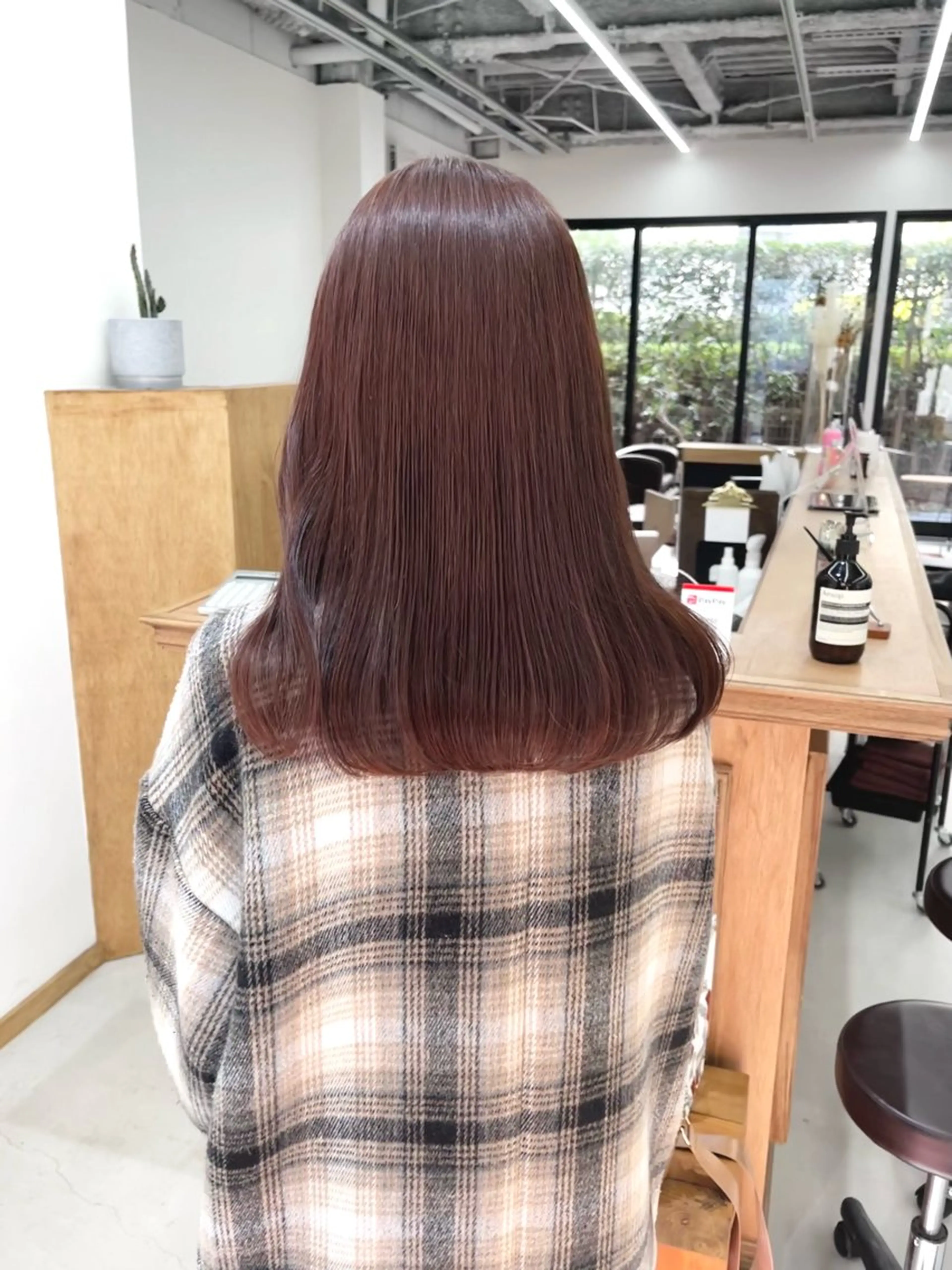 セミロング カラー ヘアアレンジ ブリーチ ダブルカラー ラベンダーカラー ブリーチなしカラー ena/ブリーチなし 透明感・レイヤー🎀のヘアスタイル