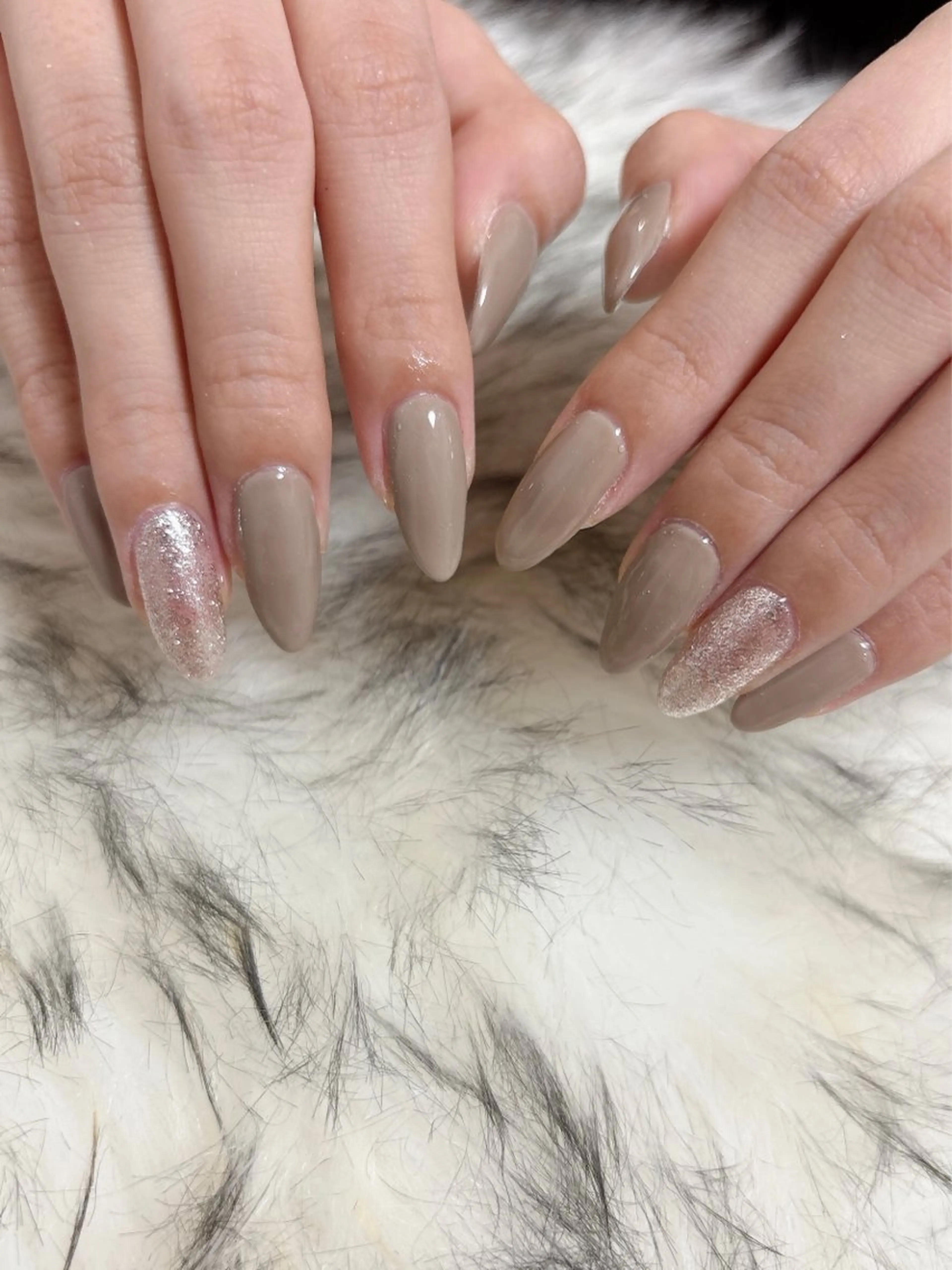 ネイル オーロラネイル フットネイル フレンチネイル ジェルネイル マグネットネイル ハンドネイル mogunail &blowのネイルデザイン