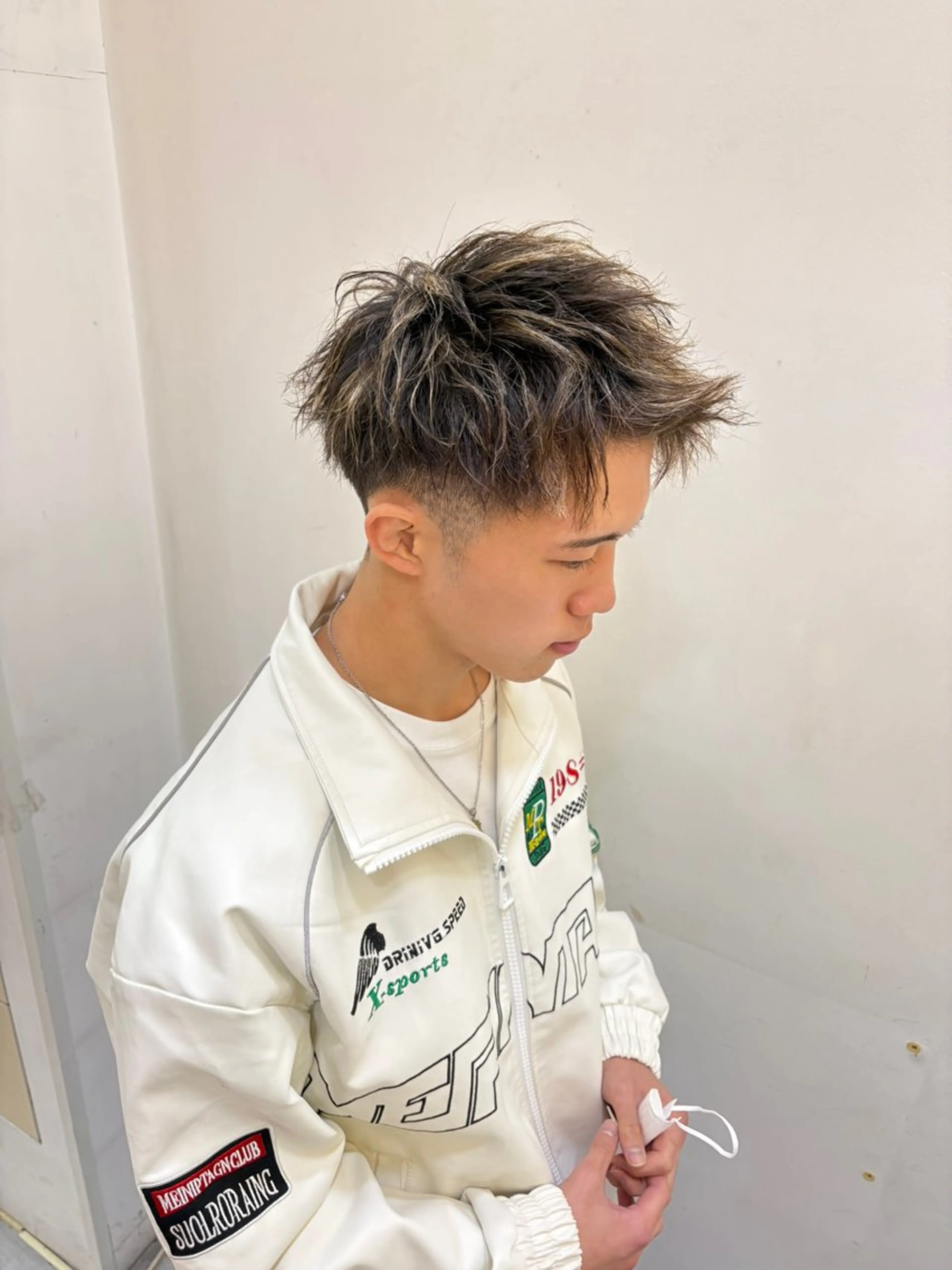 ショート カラー パーマ カット ヘアカラー 相模大野メンズ パーマ 仁翔のヘアスタイル