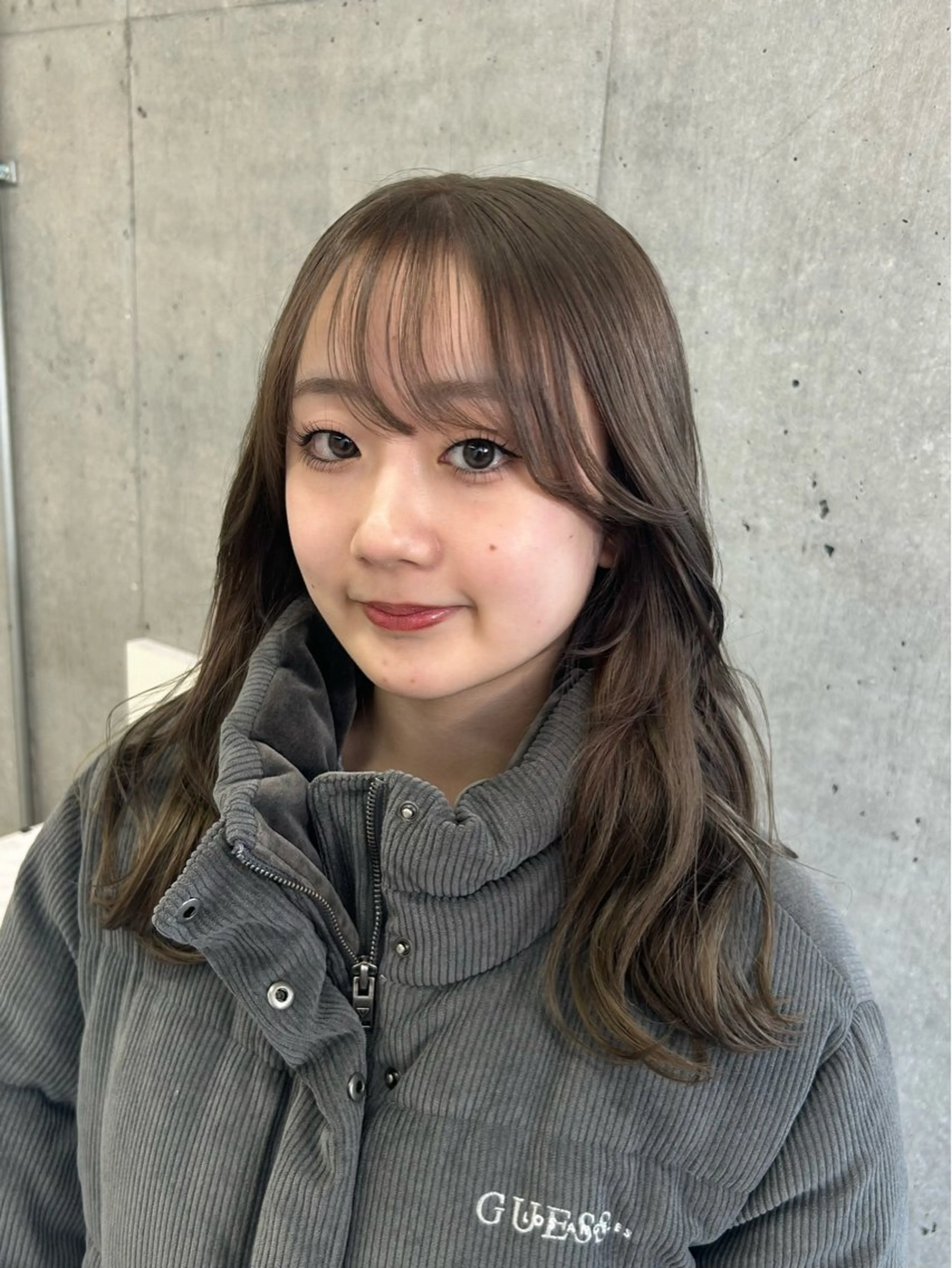 セミロング カット ヘアカラー トリートメント LOE Yuuka/42🩵のヘアスタイル