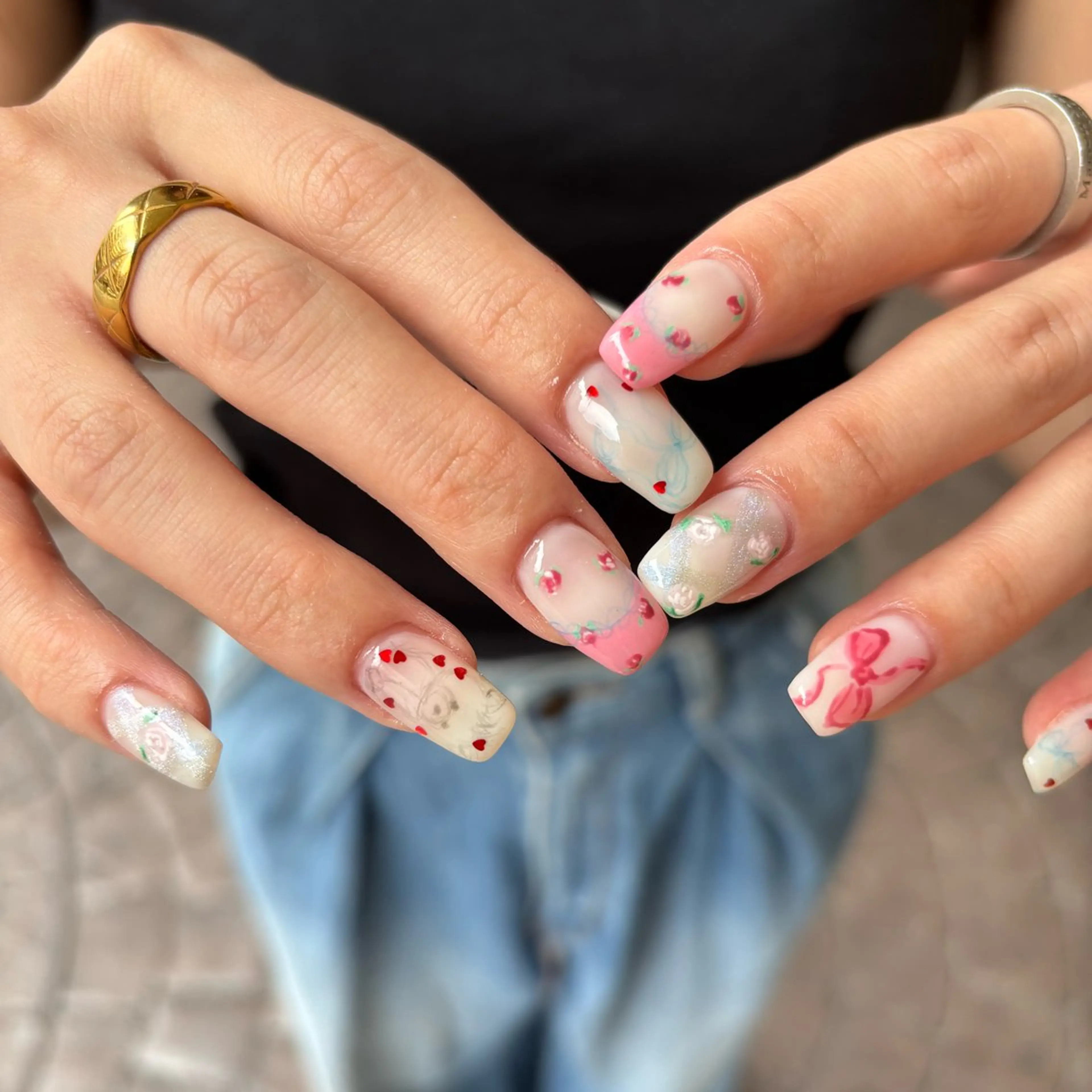 持ち込みデザインネイル120分💅🏽フィルイン施術✨の写真