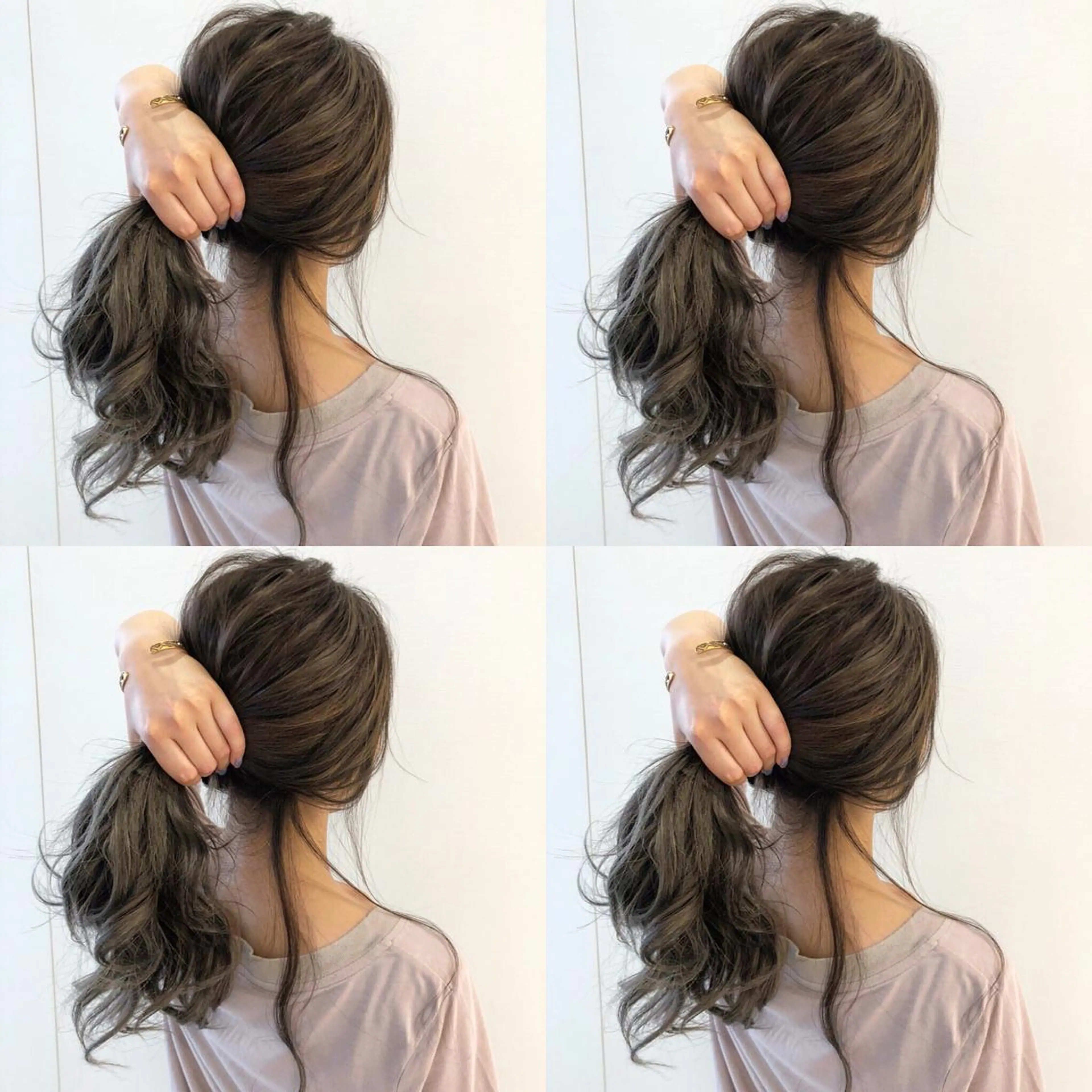 ロング カラー アディクシーカラー アッシュ バレイヤージュ 透明感カラー グラデーションカラー 三鷹で1番ショート ボブをカットする新谷のヘアスタイル