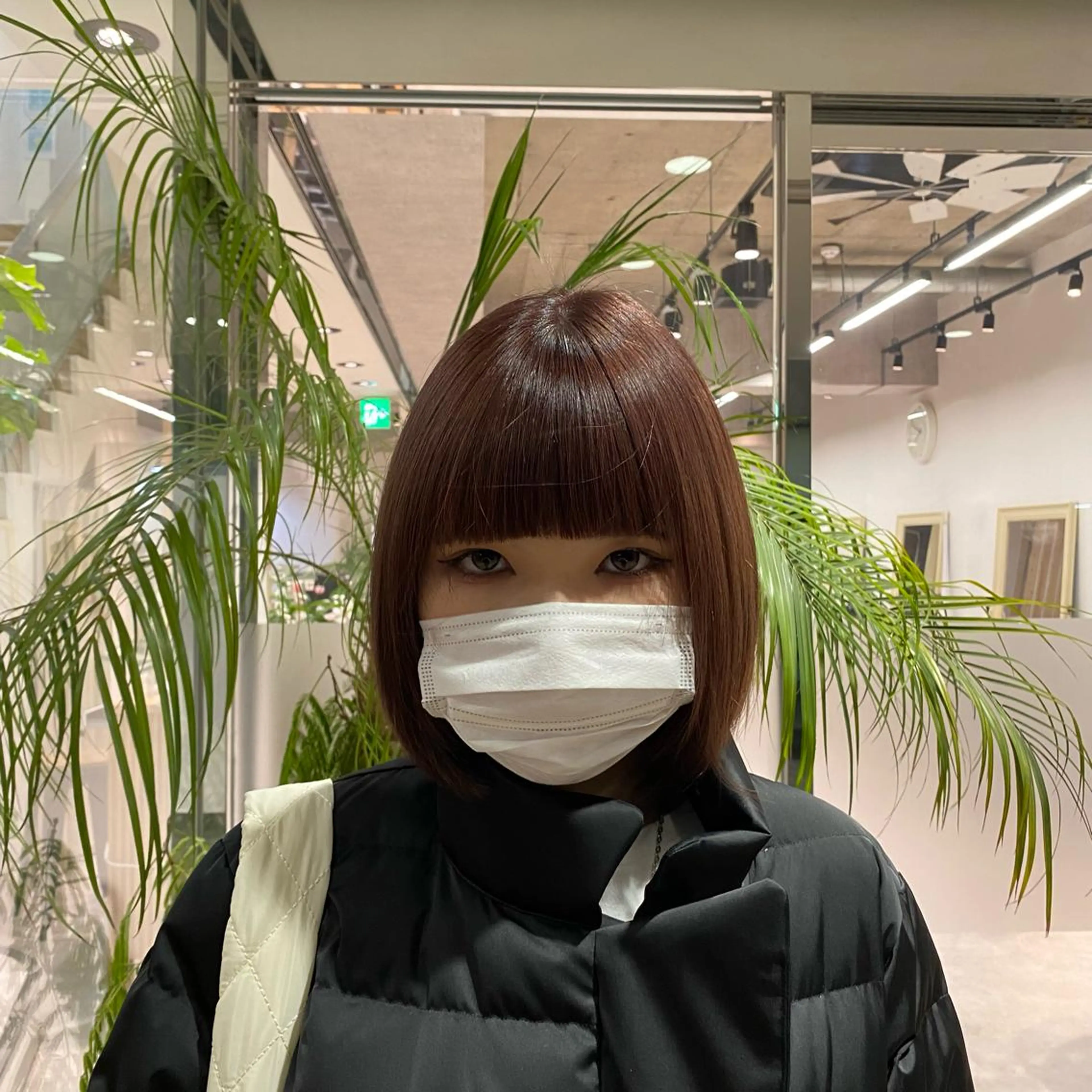 ショート ピンクブラウン ワイドバング 透明感カラー/ボブ / MARIE🍇のヘアスタイル