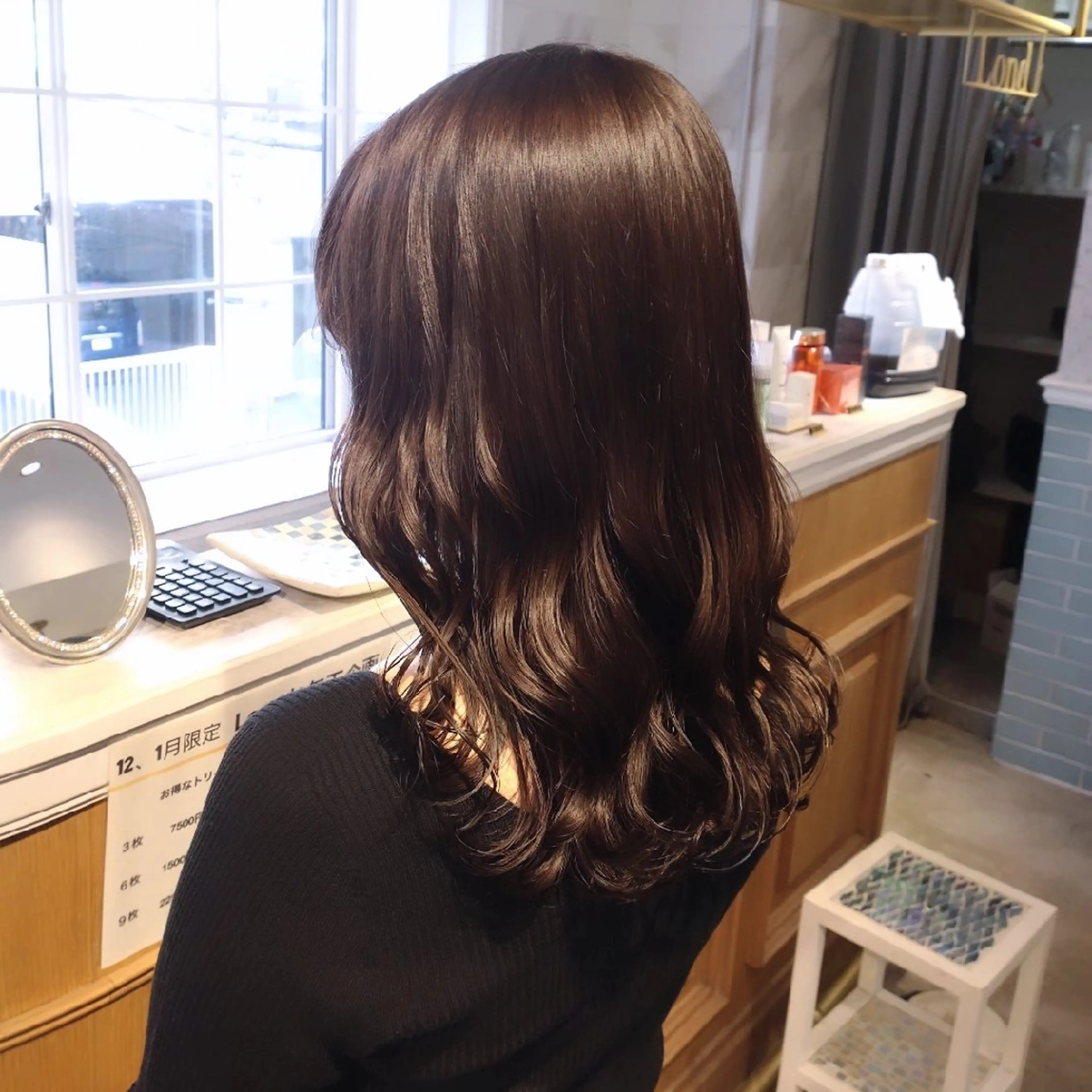 セミロング ヘアカラー トリートメント 縮毛矯正/レイヤー 💎やまもとちひろのヘアスタイル