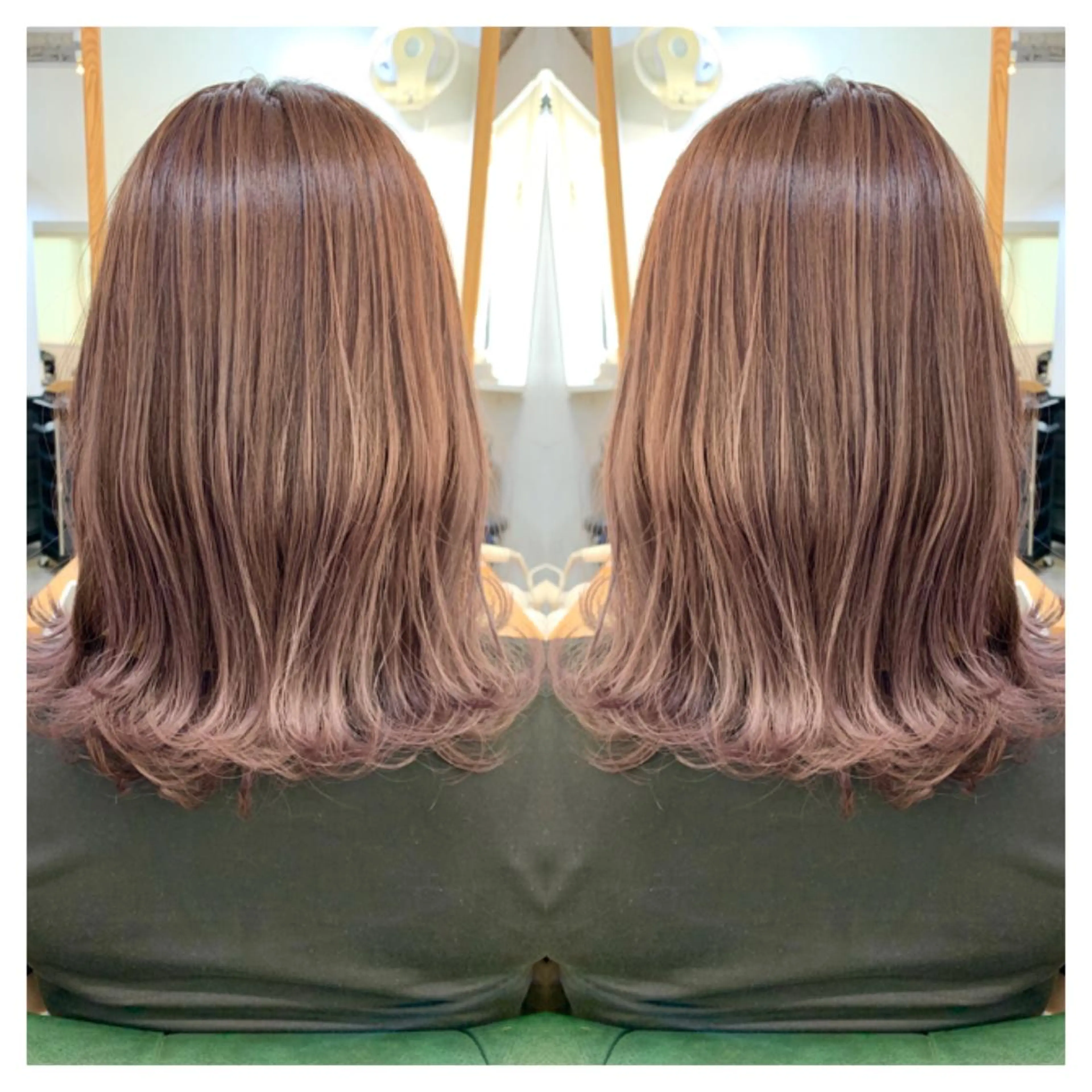 ミディアム カラー カット ヘアカラー トリートメント 村山 茉衣のヘアスタイル