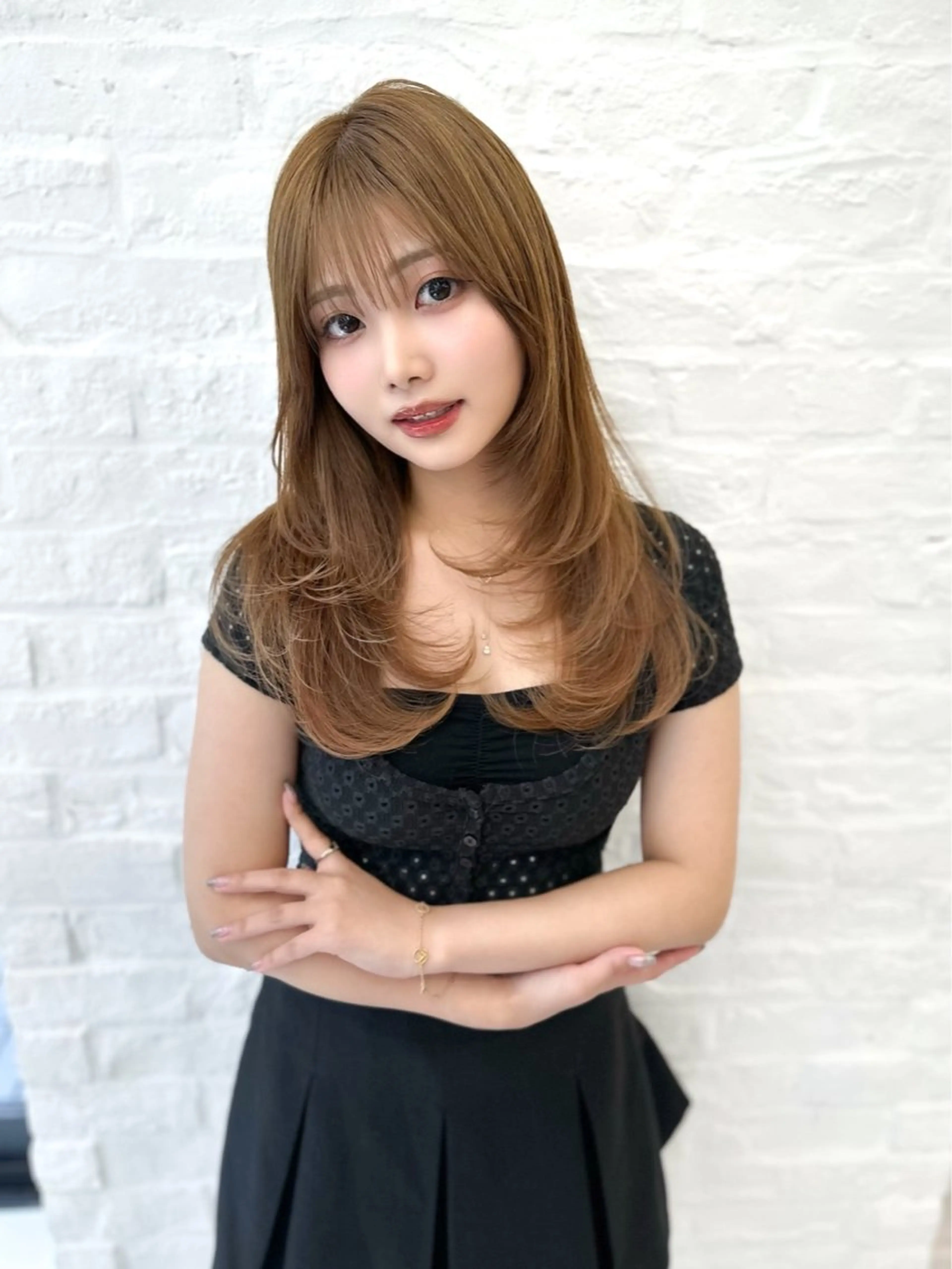 セミロング カット トリートメント 前髪顔まわりカット 🌈中村海聖のヘアスタイル