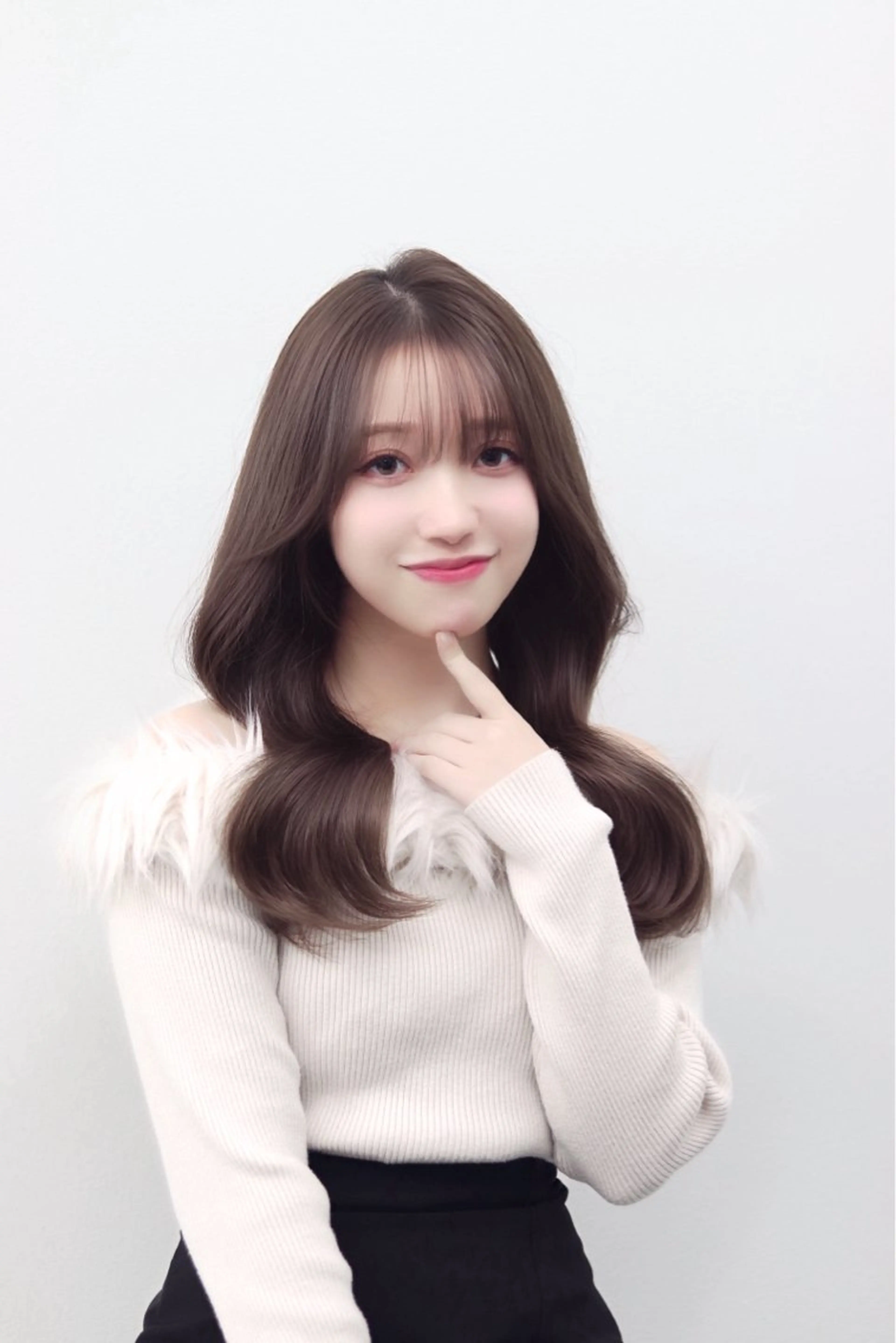 ロング カット ヘアカラー トリートメント 韓国/顔周り/透明感 /レイヤー/ひなたのヘアスタイル