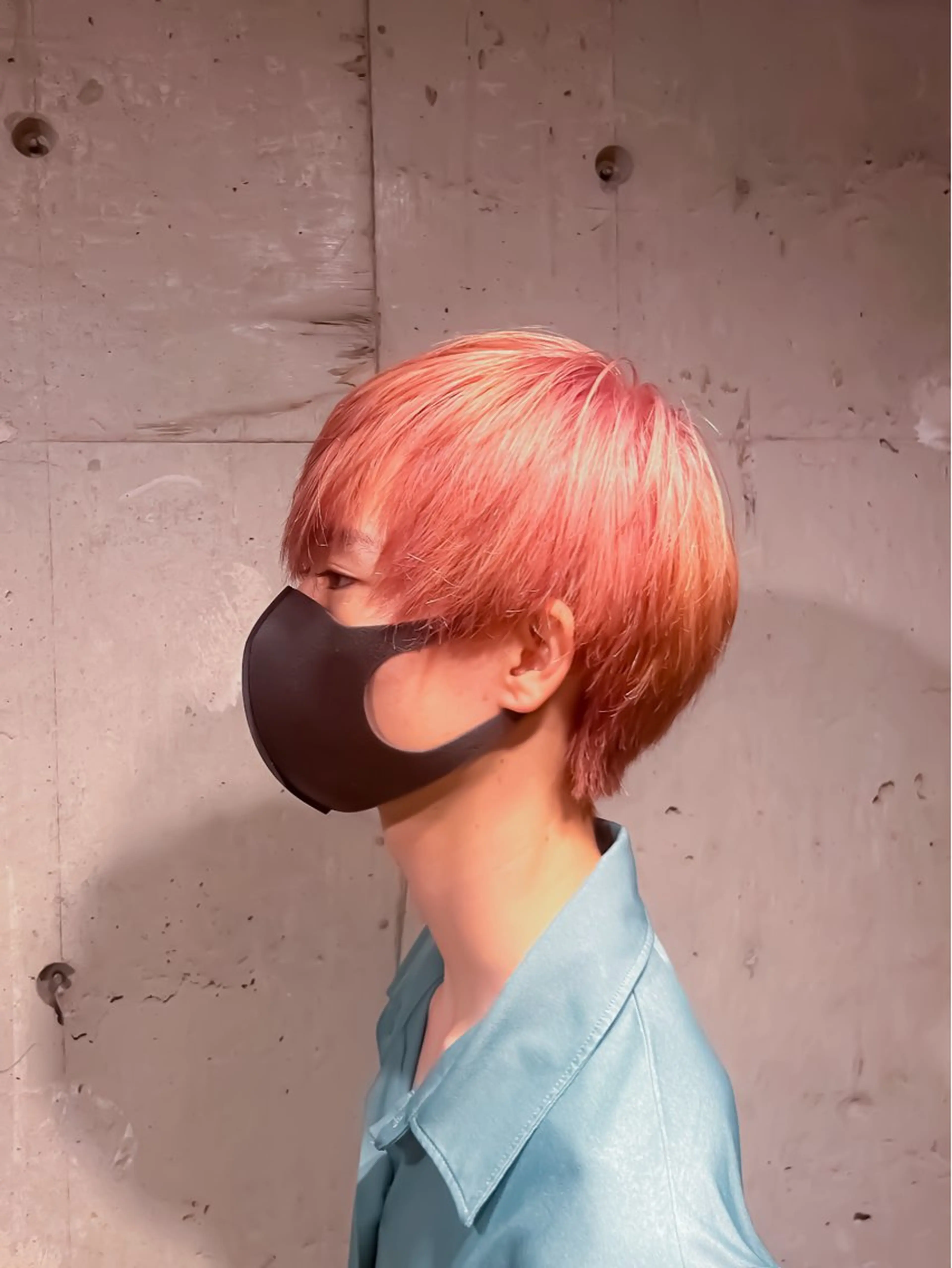 ショート カラー パーマ ヘアアレンジ メンズ メンズブリーチ ブリーチ ケアブリーチ ダブルカラー ピンクカラー 【縮毛矯正ブリーチ】 MANATO🌈のヘアスタイル