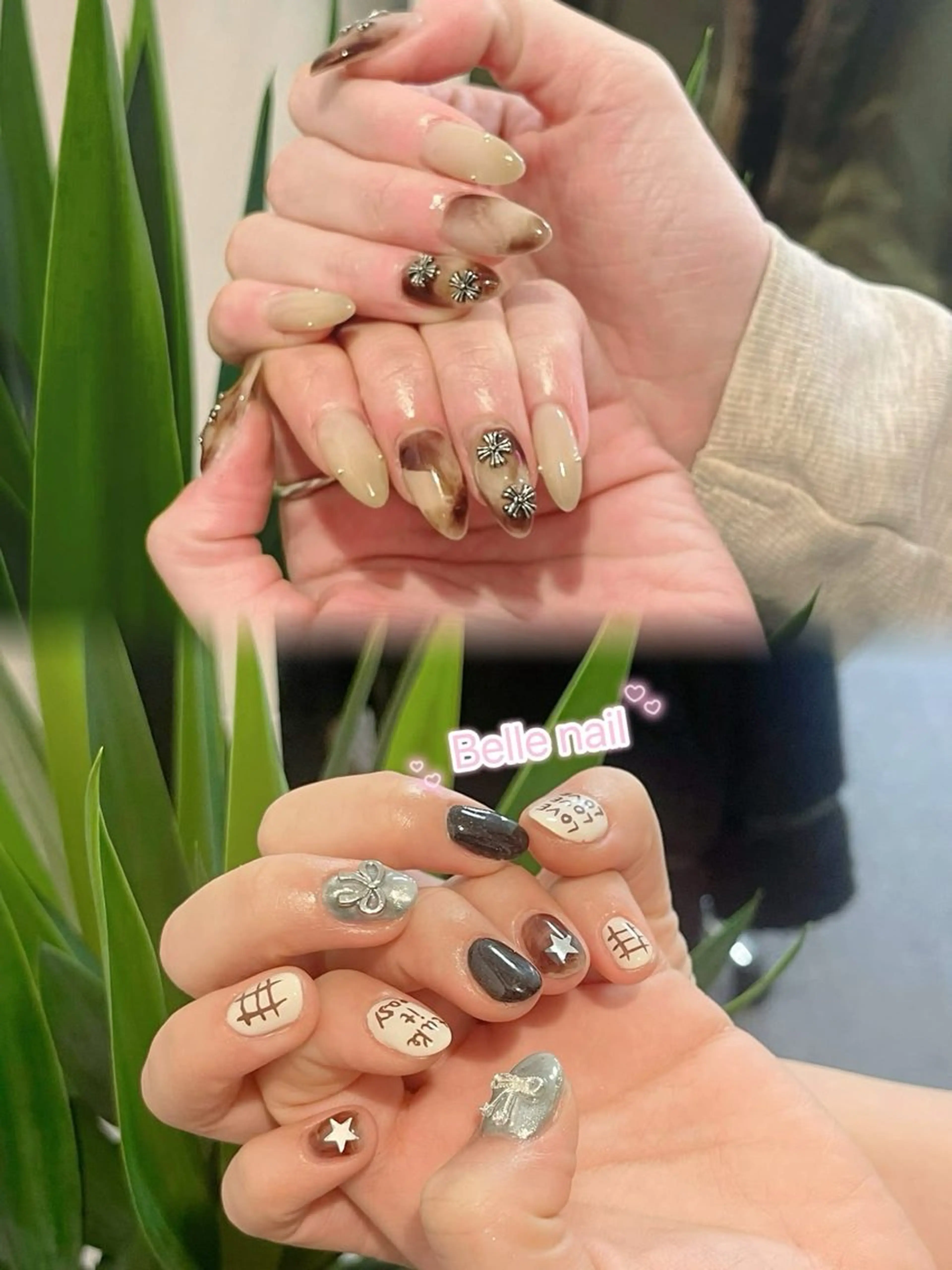 ネイル アートネイル 長さ出し フレンチネイル ジェルネイル キラキラネイル アンアンBelle Nail 池袋のネイルデザイン