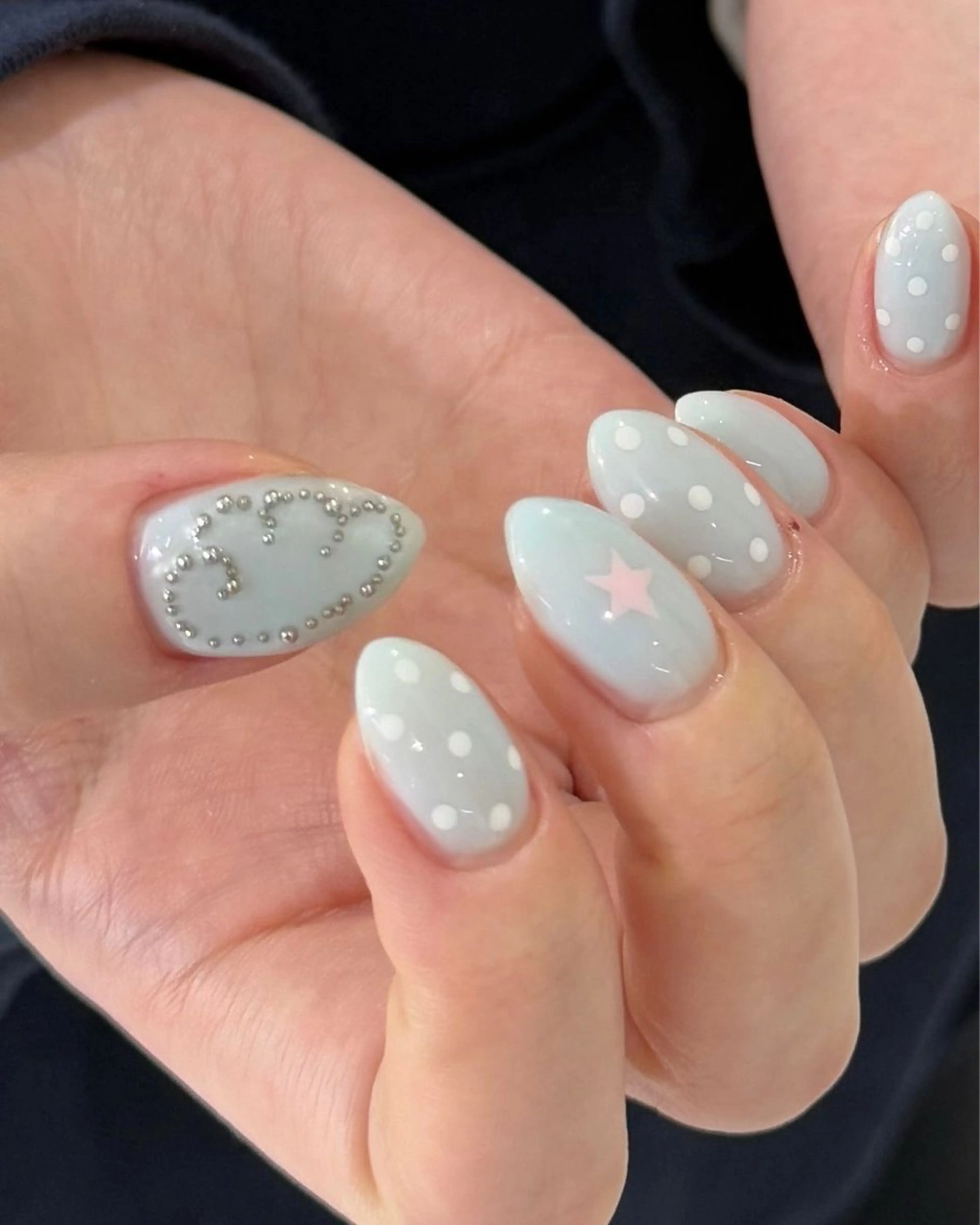 ネイル 韓国ネイル 持ち込み ニュアンスネイル ネイルチップ 冬ネイル RINN ANA.CHUOのネイルデザイン