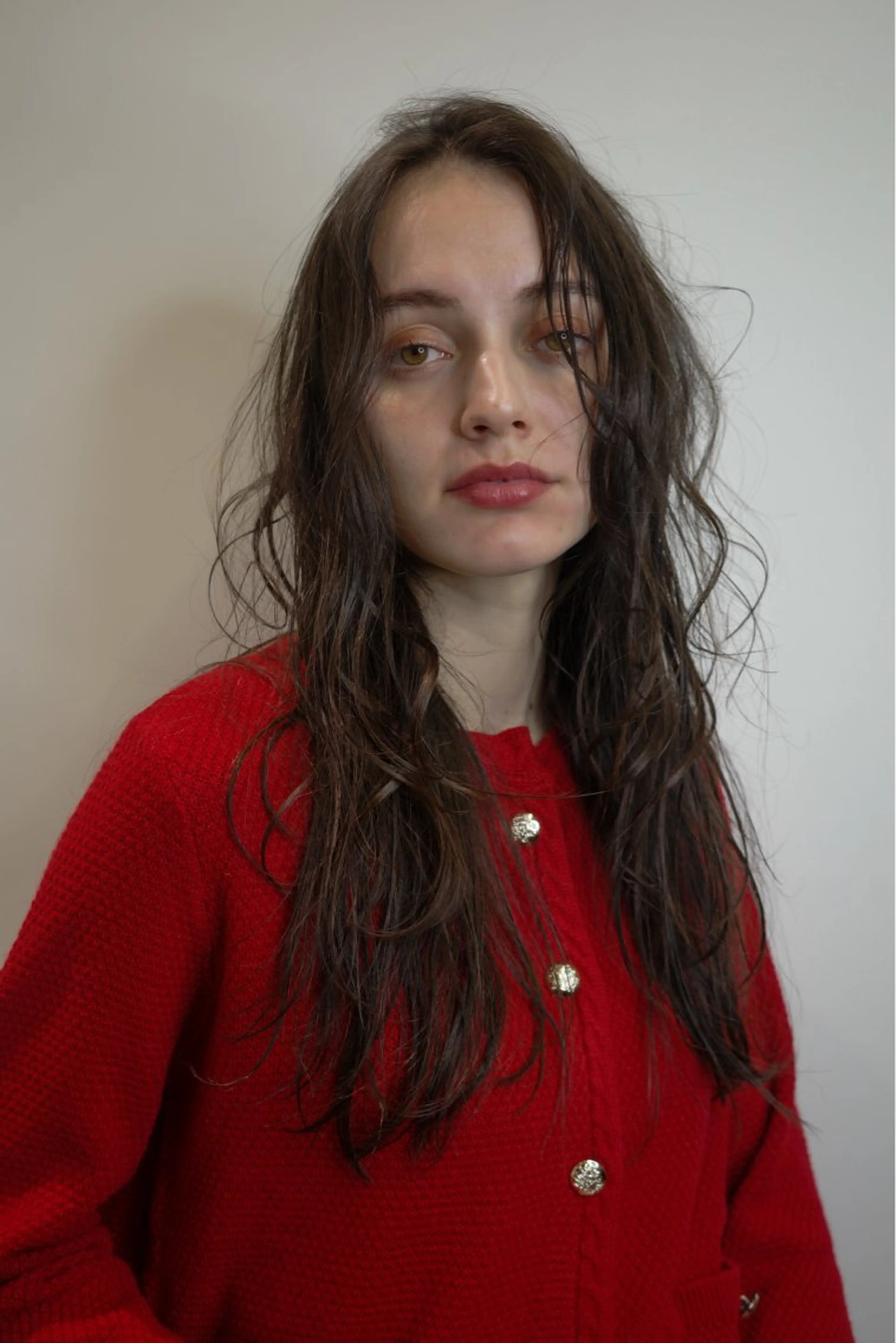 ロング カラー お団子ヘア アッシュ ミストバング ベージュカラー ブルーカラー ヘアカラー トリートメント opus 店長大和 レイヤー/赤み消しのヘアスタイル