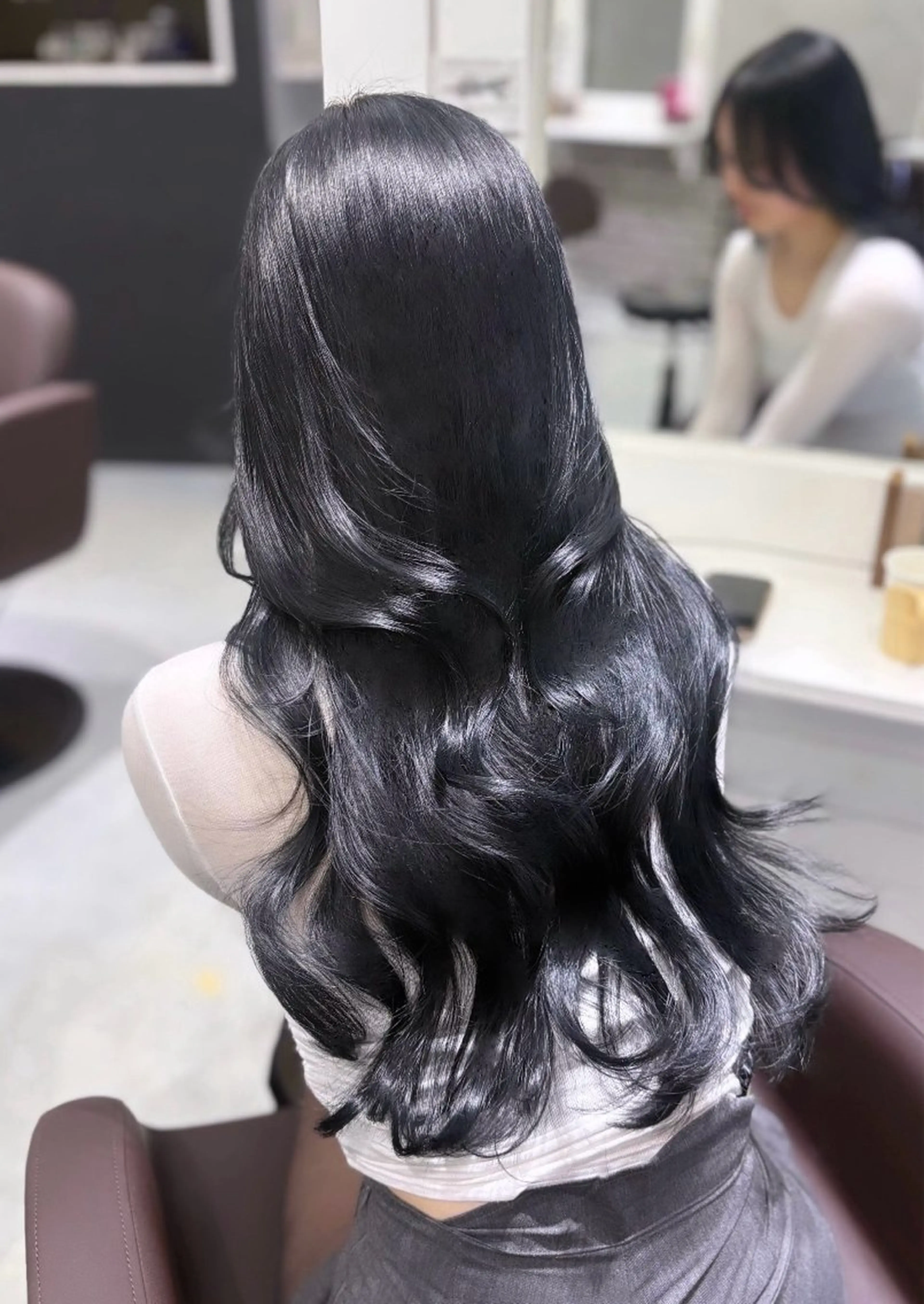 ロング ロング カット ヘアカラー トリートメント あい❤︎ /髪質改善/韓国巻きのヘアスタイル