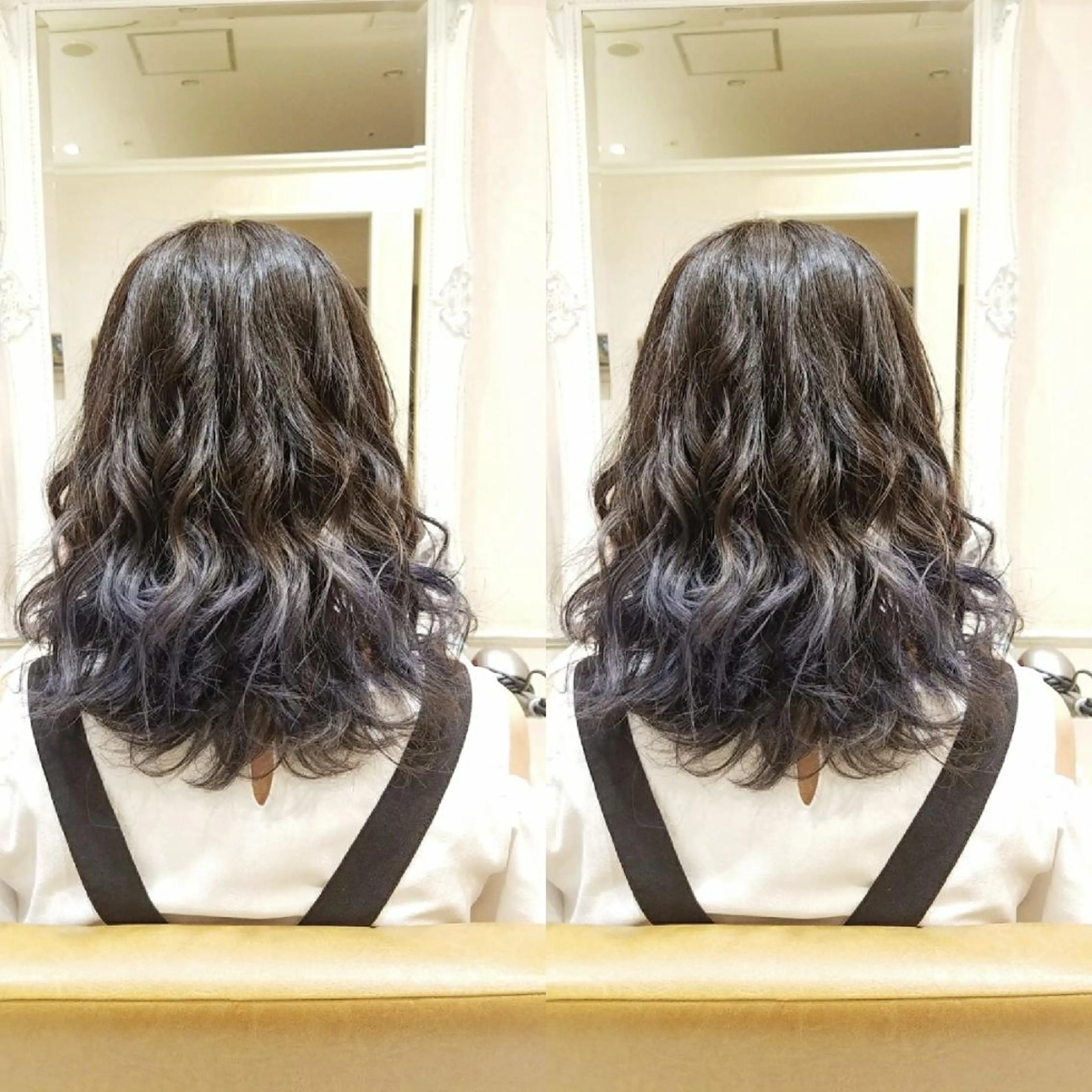 カラー ミディアム ブルーカラー ブルージュ グラデーションカラー ブリーチ・ハイトーン 特化🎉内山のヘアスタイル