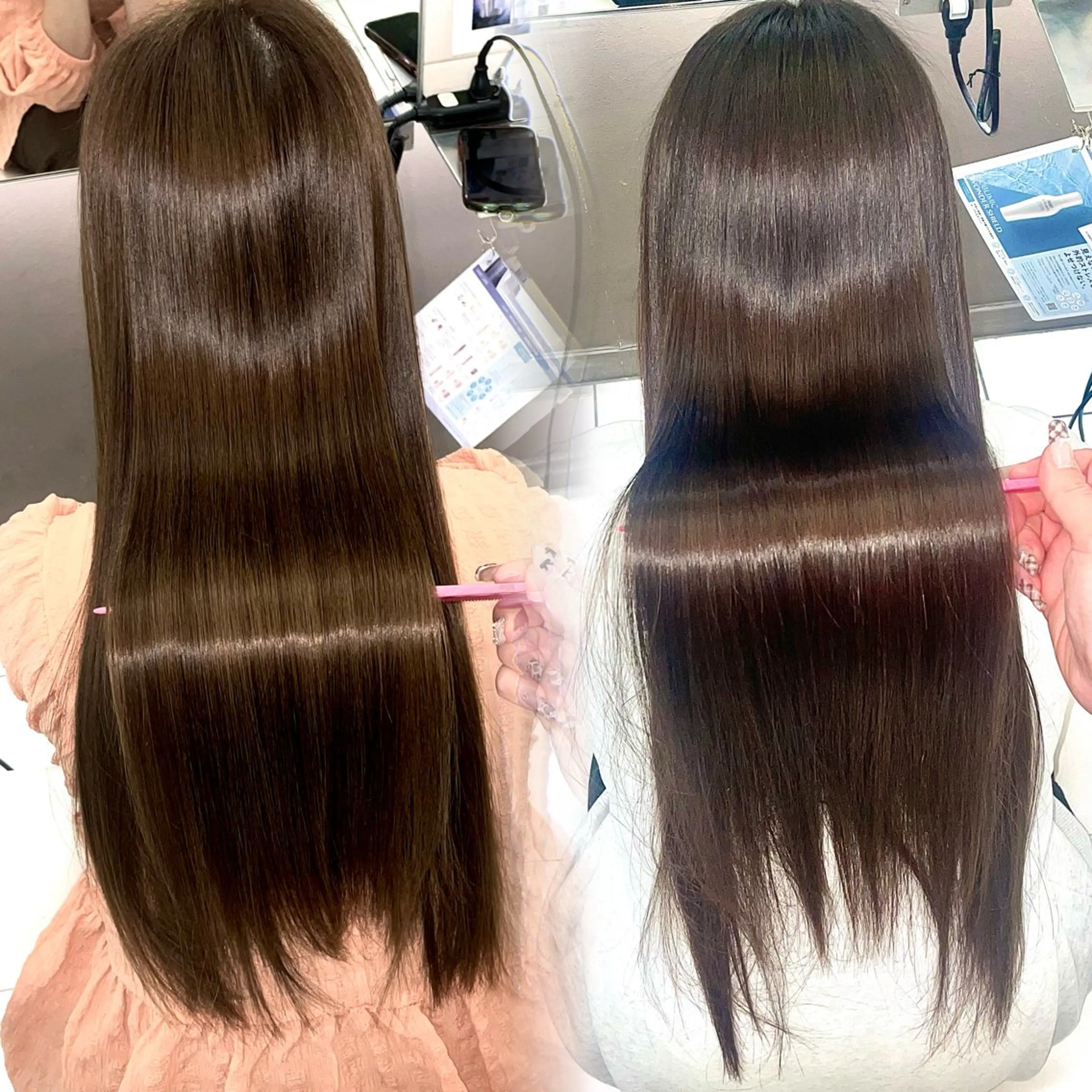 ロング 縮毛矯正 ダブルカラー/艶髪 🪽minoriのヘアスタイル