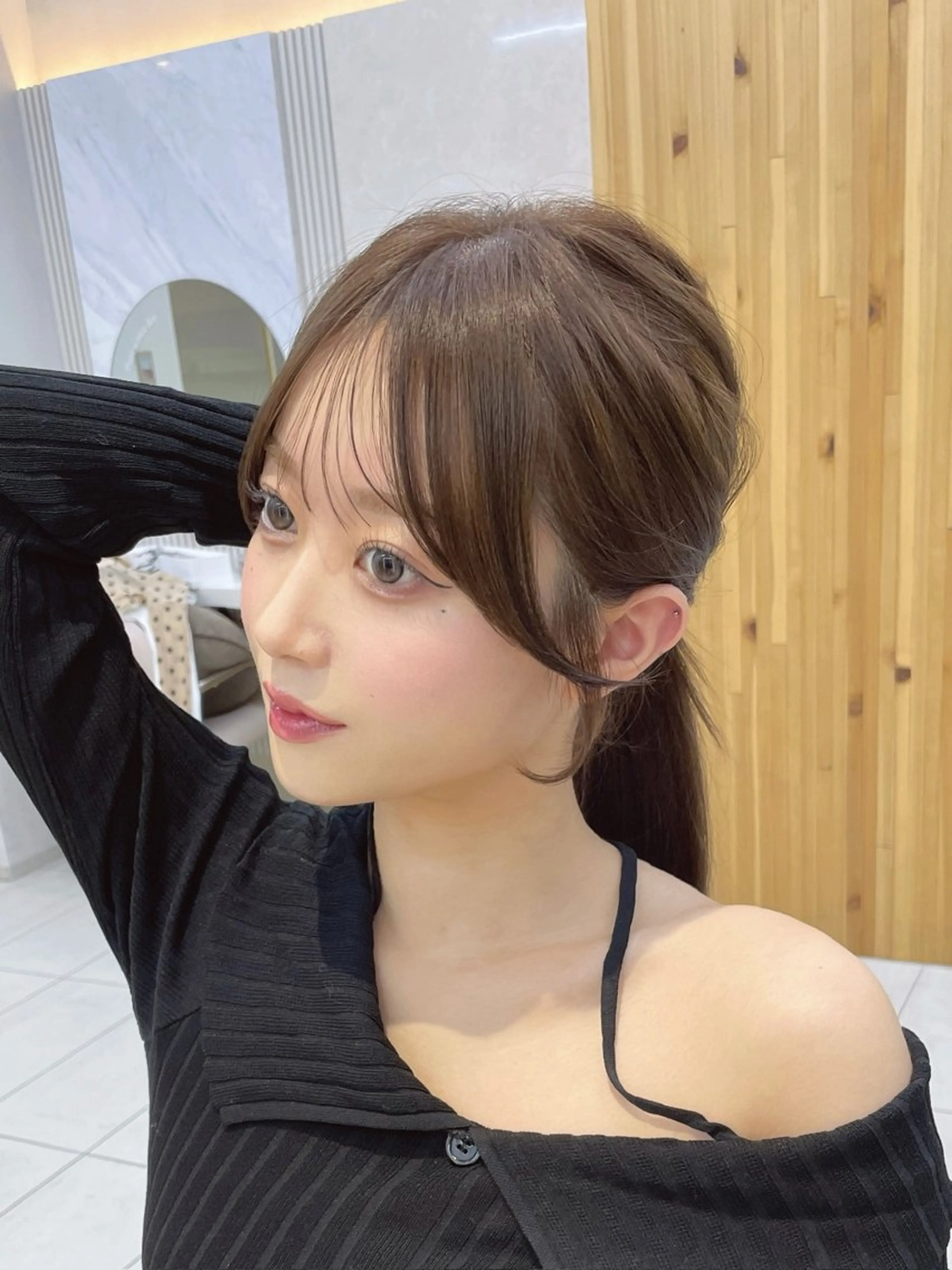 セミロング カット レイヤー/顔周り /韓国ヘア/TAKUのヘアスタイル