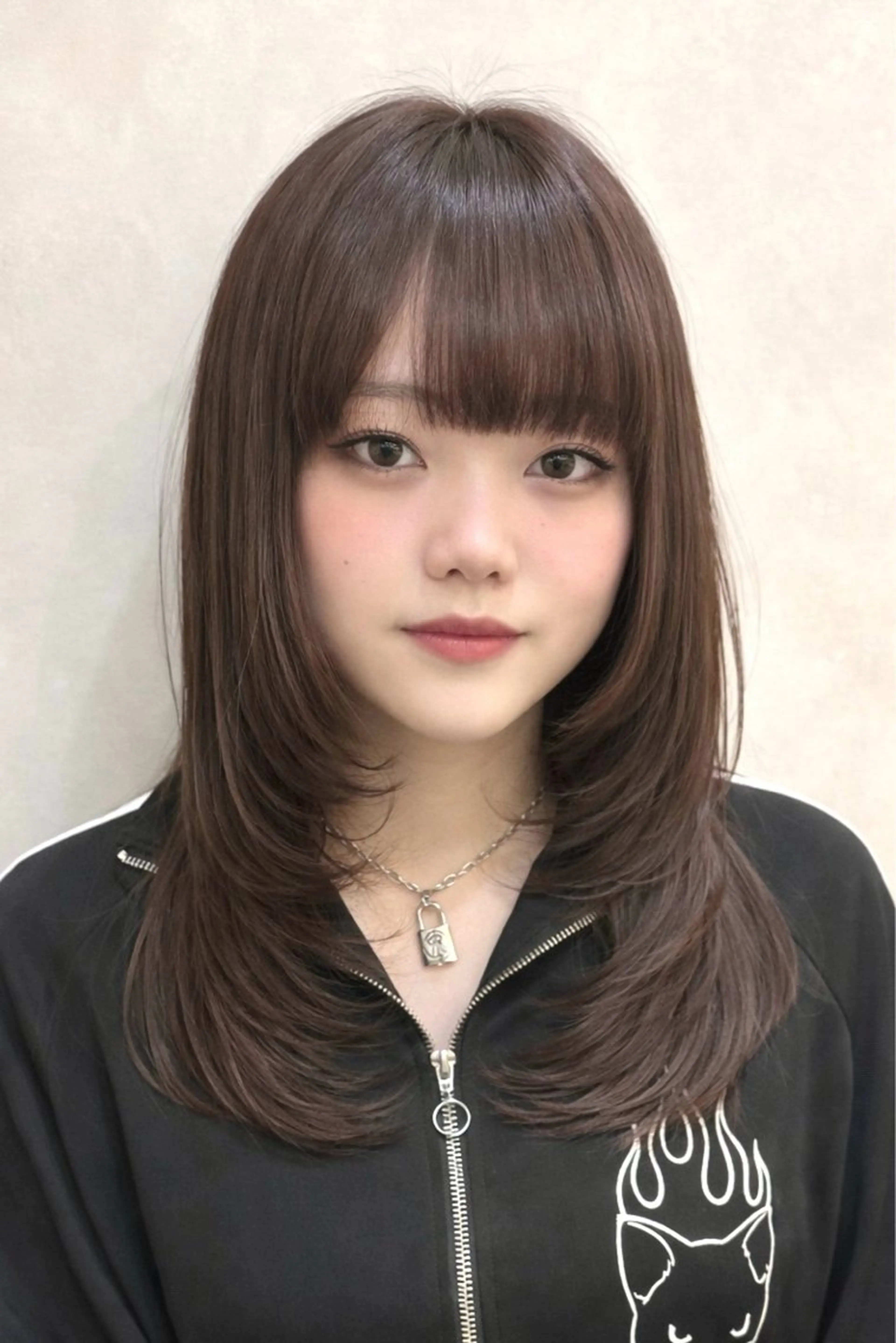 ミディアム レイヤー/韓国/ 透明感カラー/みずほのヘアスタイル