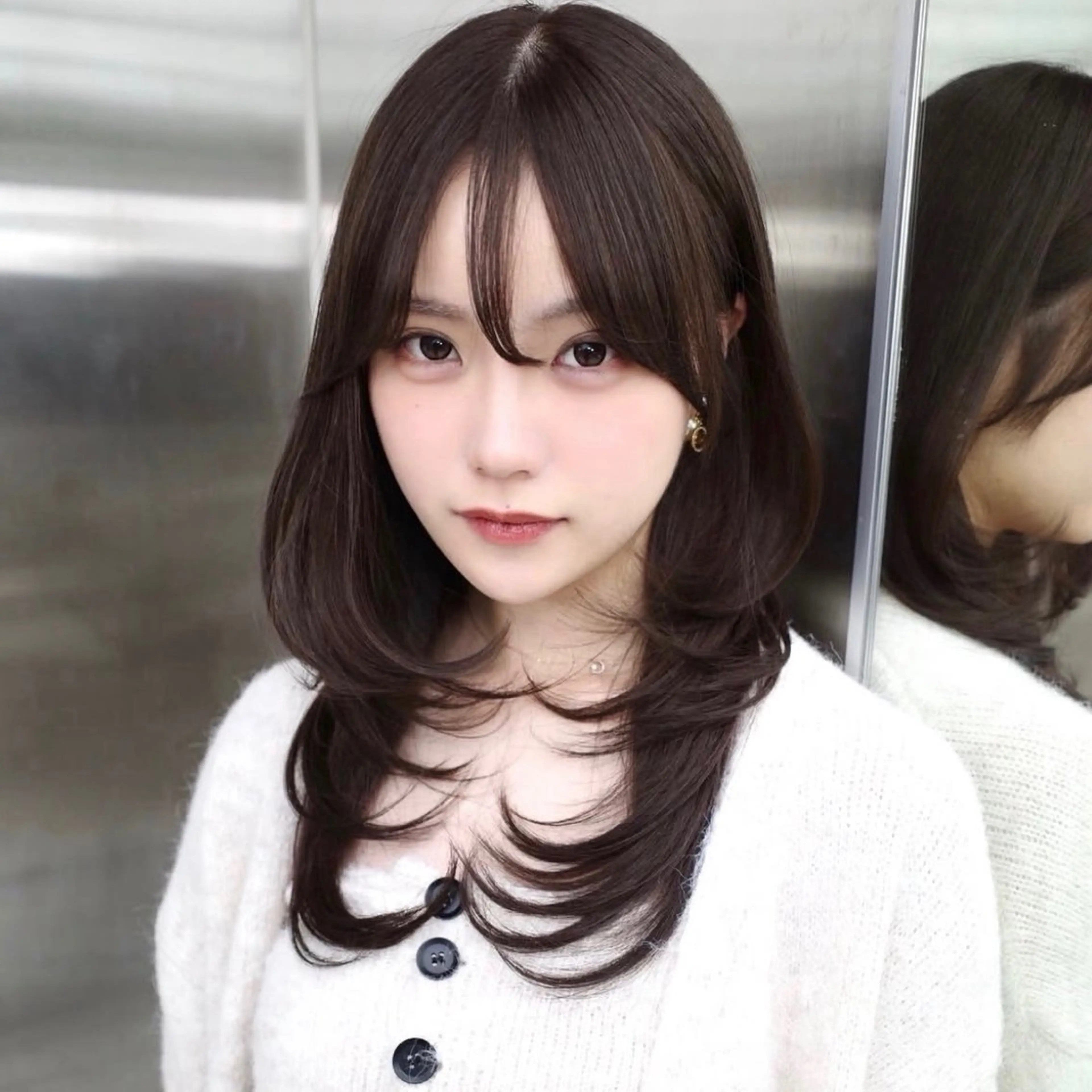ロング カラー くびれヘア 顔周りカット ハイレイヤー 韓国風ヘア レイヤーカット カット ヘアカラー Nao/ 大宮/レイヤーカットのヘアスタイル