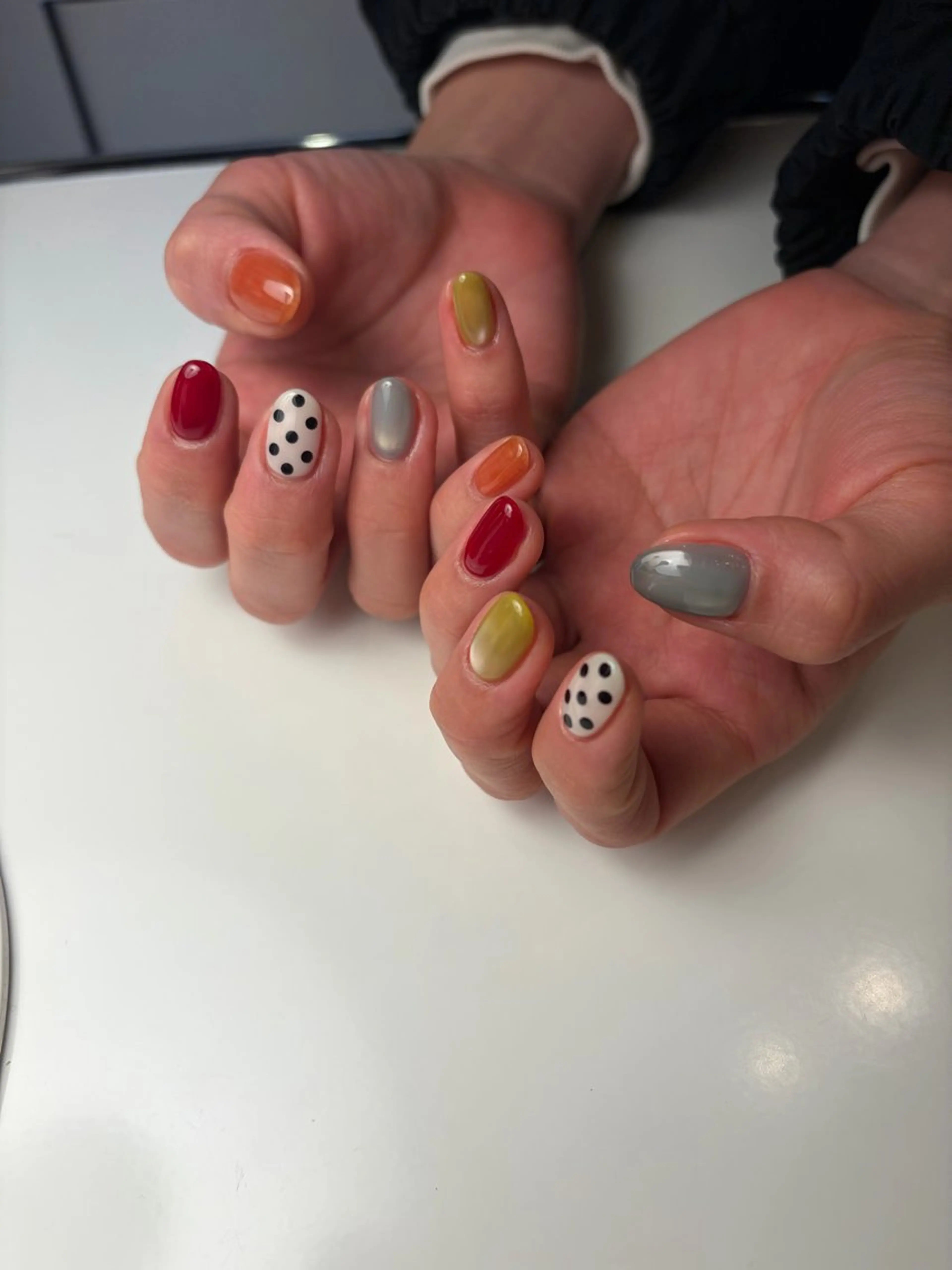 ネイル アートネイル マグネットネイル 春ネイル 🌼大西洋子 laughl🌼のネイルデザイン