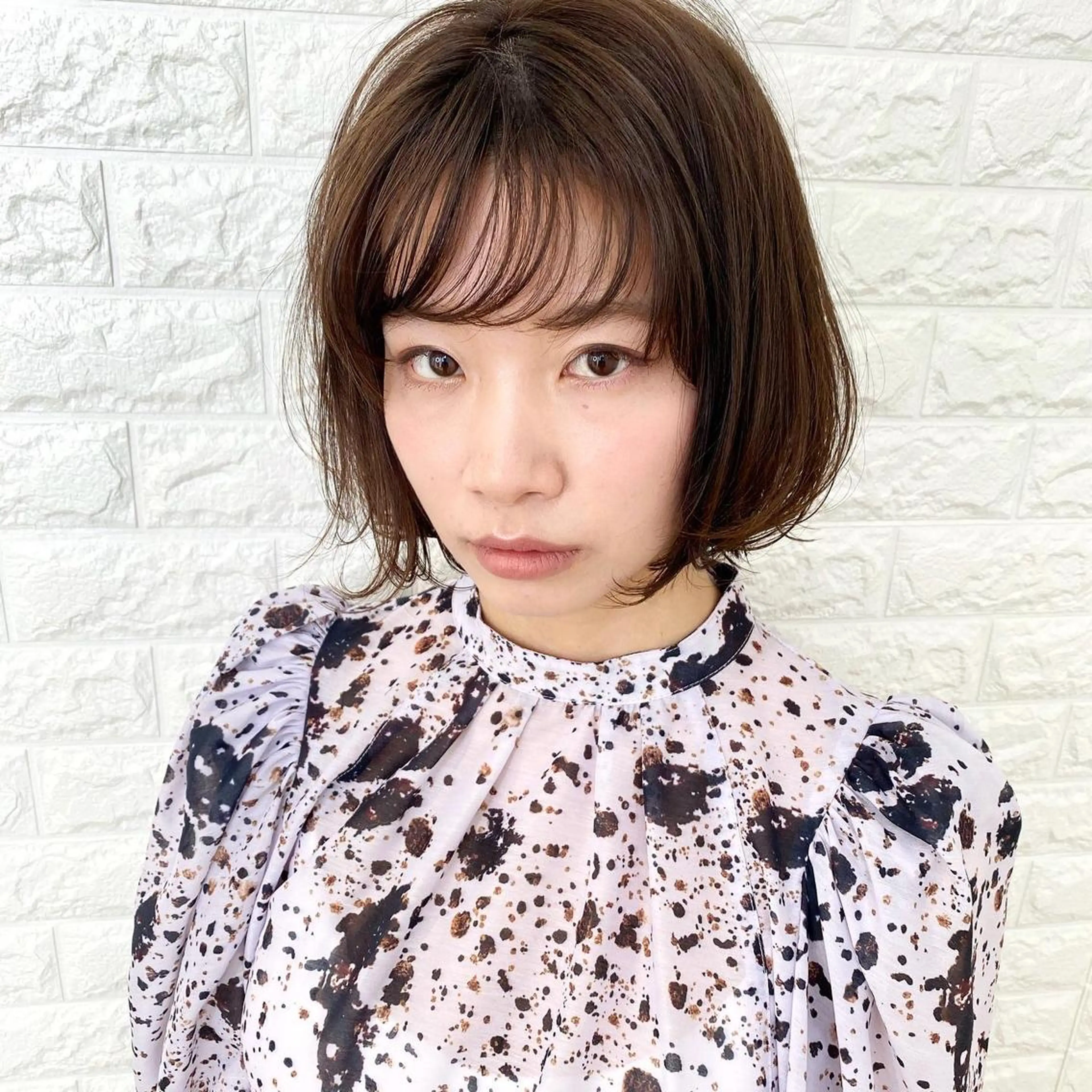 ショート カラー ボブ カット ヘアカラー 高木 麻知子のヘアスタイル