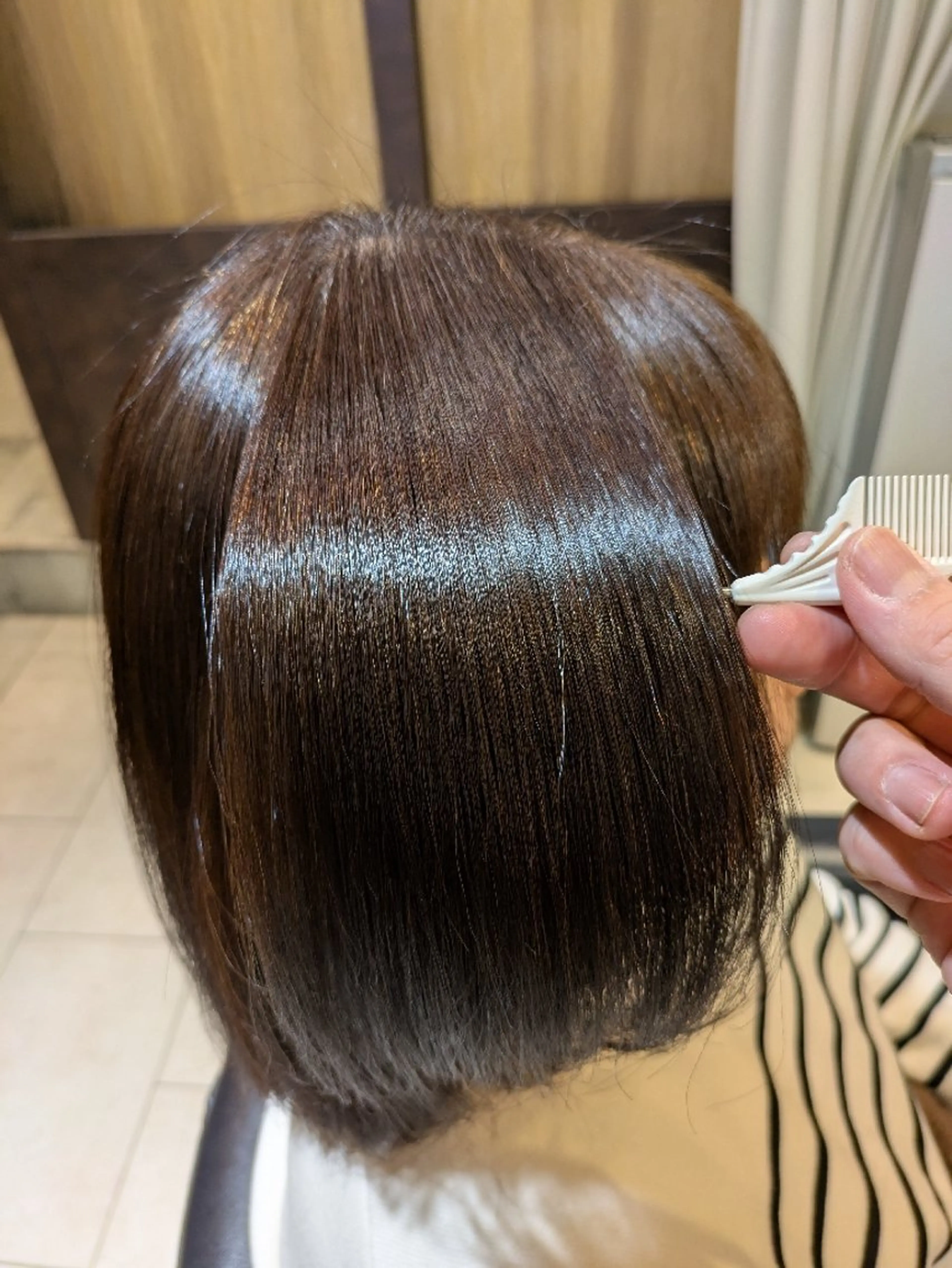 ミディアム 縮毛矯正 縮毛矯正 塚原 友紀子のヘアスタイル