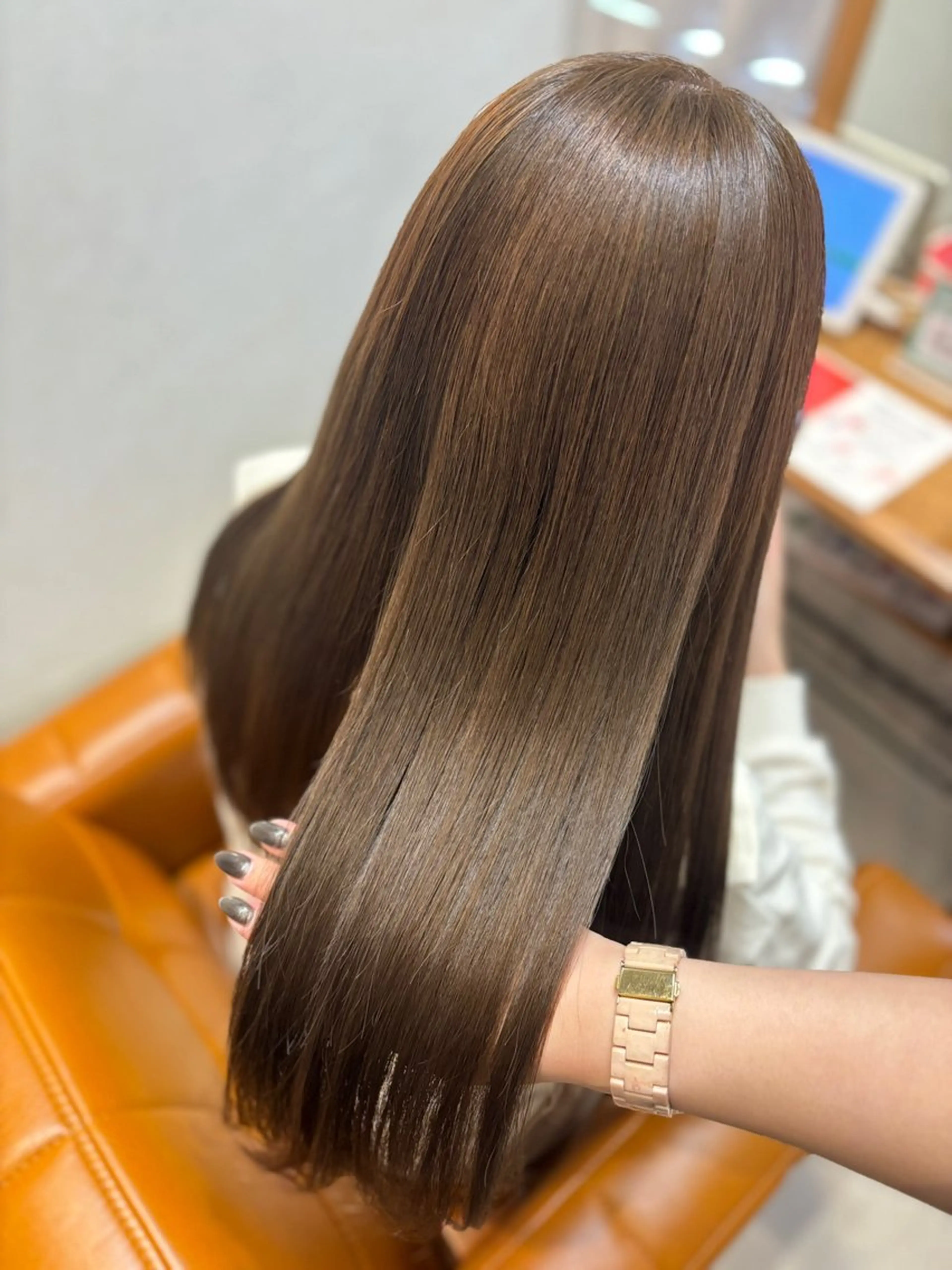 ロング カラー 髪質改善 トリートメント ヘアカラー トリートメント 【完全個室】髪質改善 暖色カラー/山崎唯奈のヘアスタイル