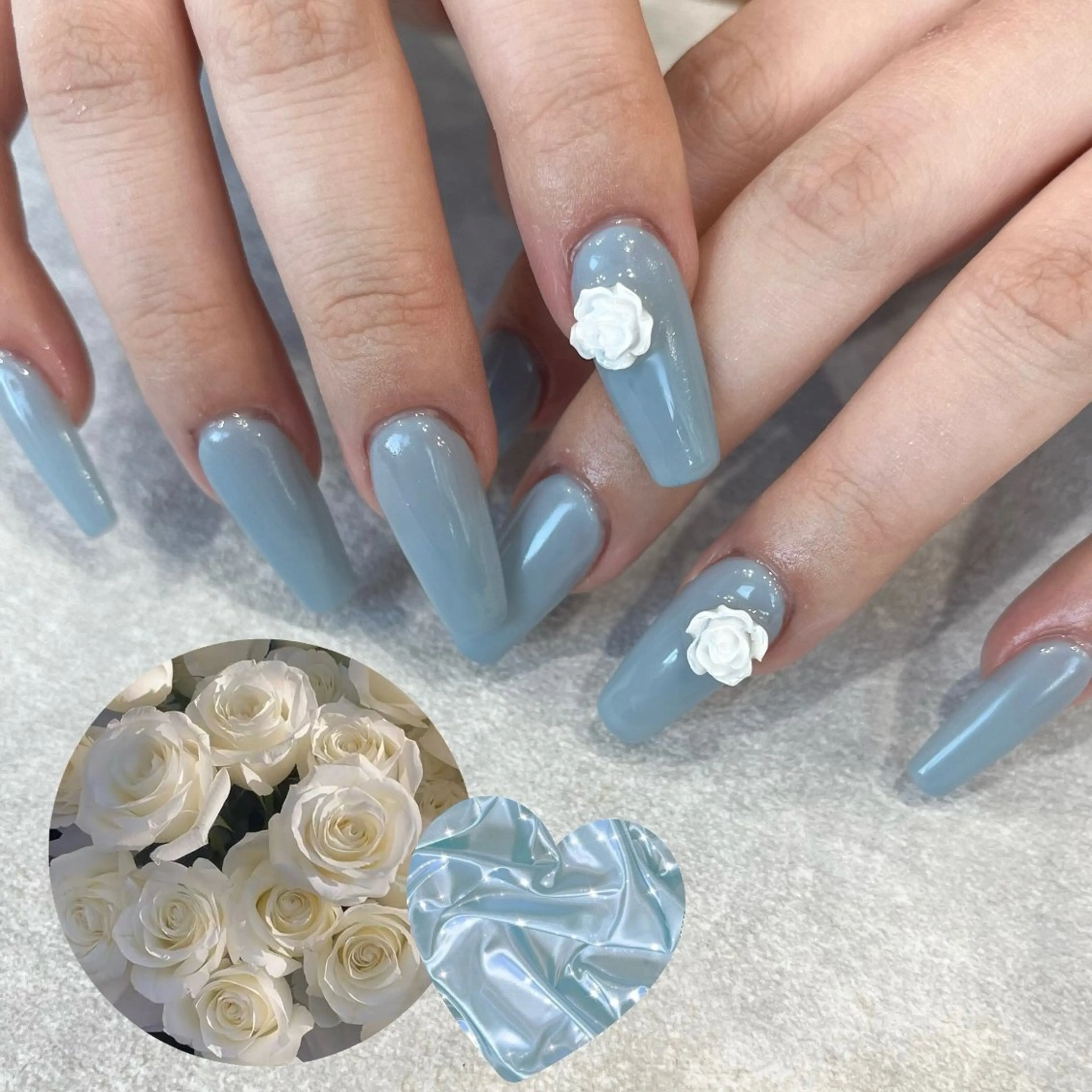 HAND☆オフなし長さ出し10本+ワンカラー+パーツ2個の写真