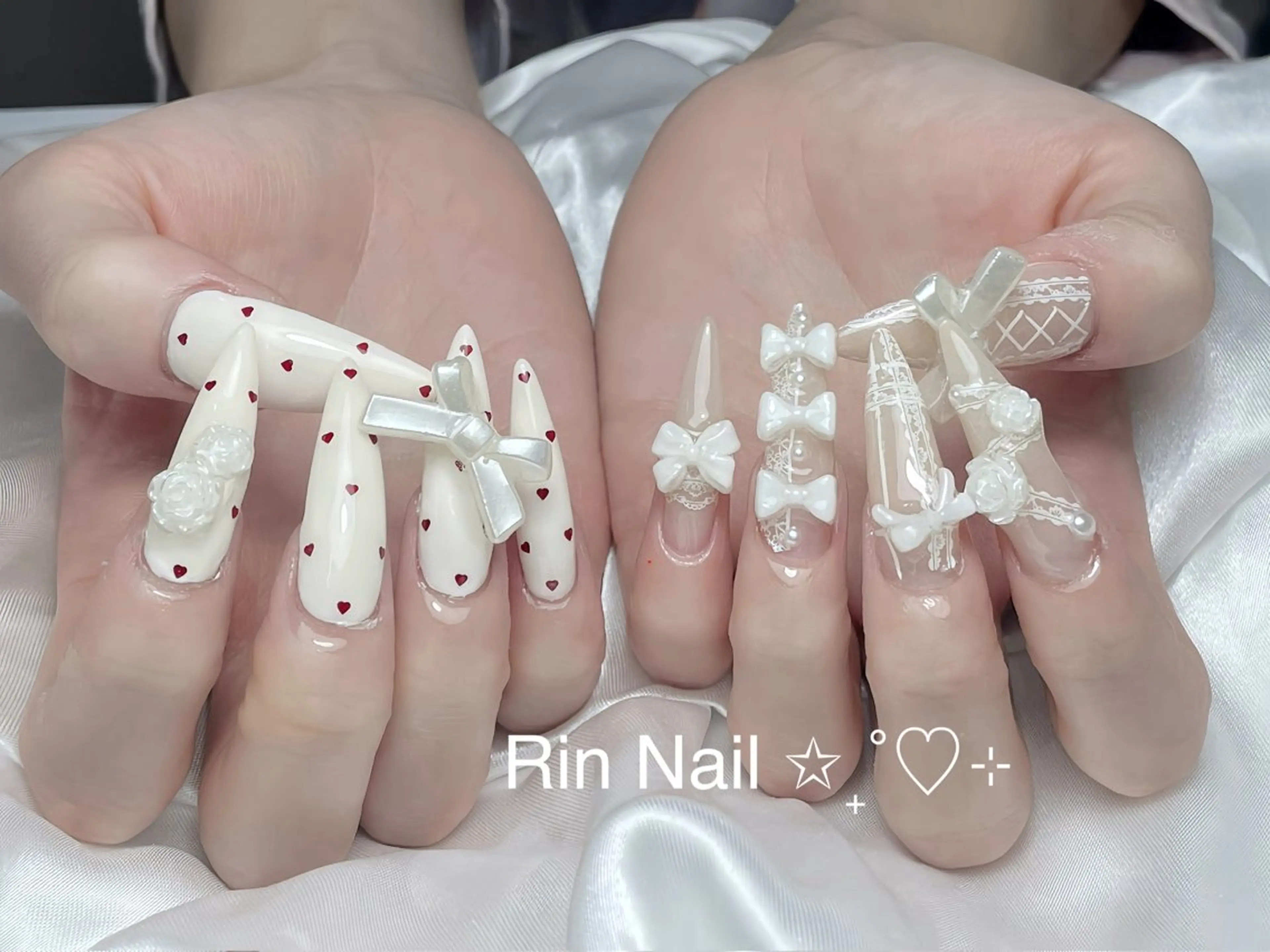 ネイル チークネイル フラッシュネイル フラワーネイル フットネイル ジェルネイル ハンドネイル Rin Nail Shinokuboのネイルデザイン