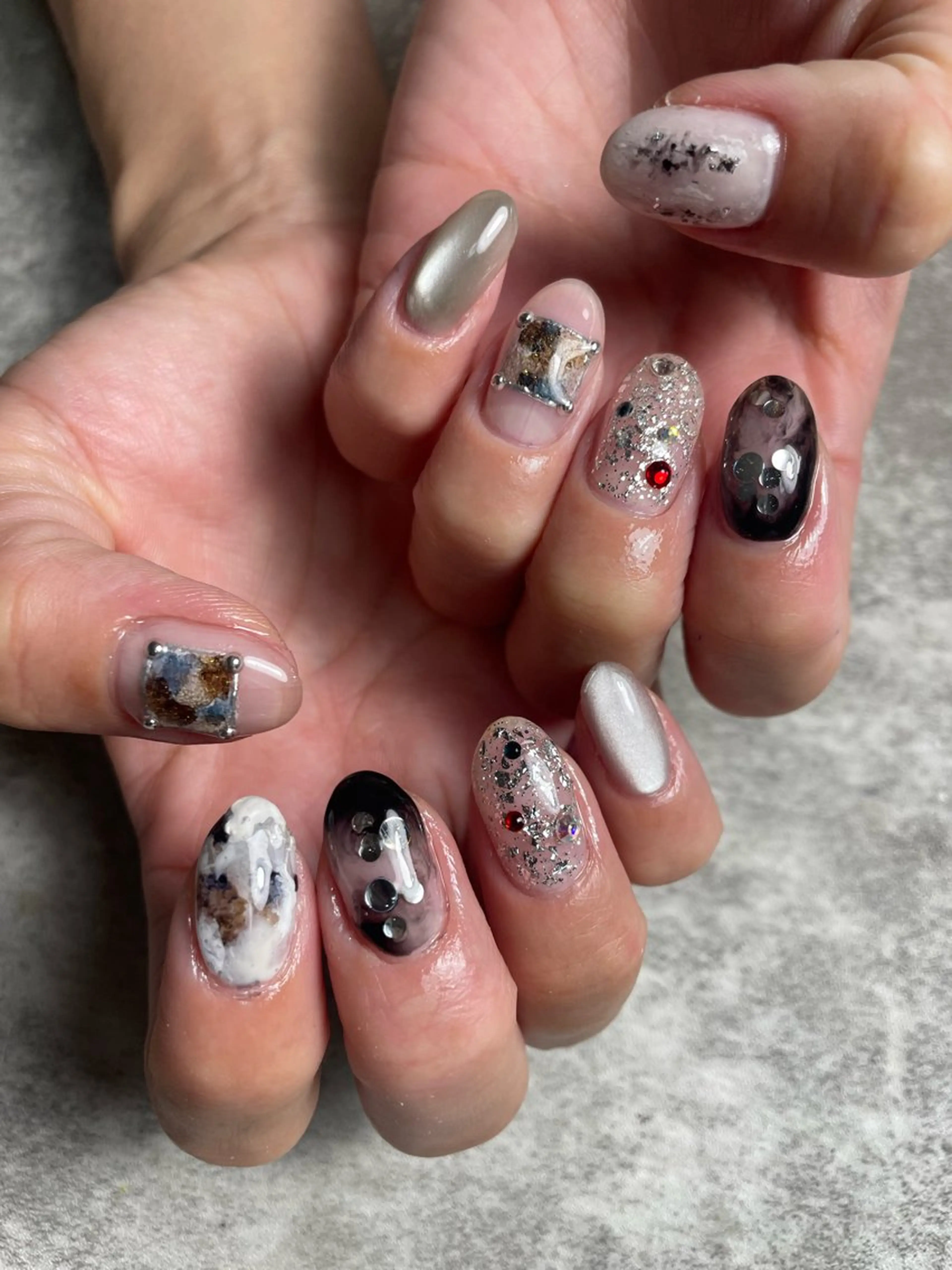 ネイル ニュアンスネイル ハンドネイル RISA joie nailのネイルデザイン