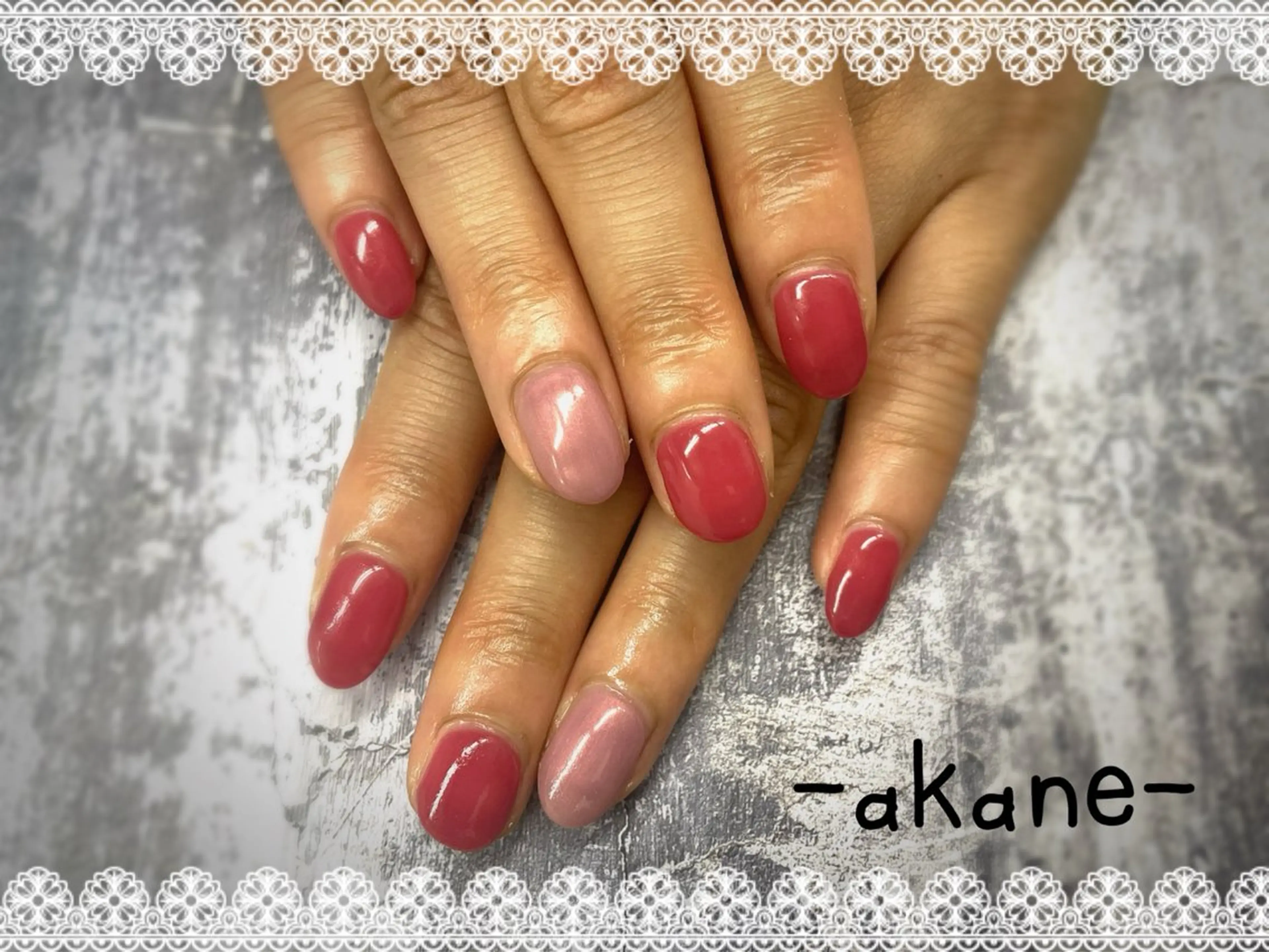 ネイル グラデーション ラメ(グリッター) ラメグラデーション ワンカラーネイル Angeli⭐︎ AKANEのネイルデザイン