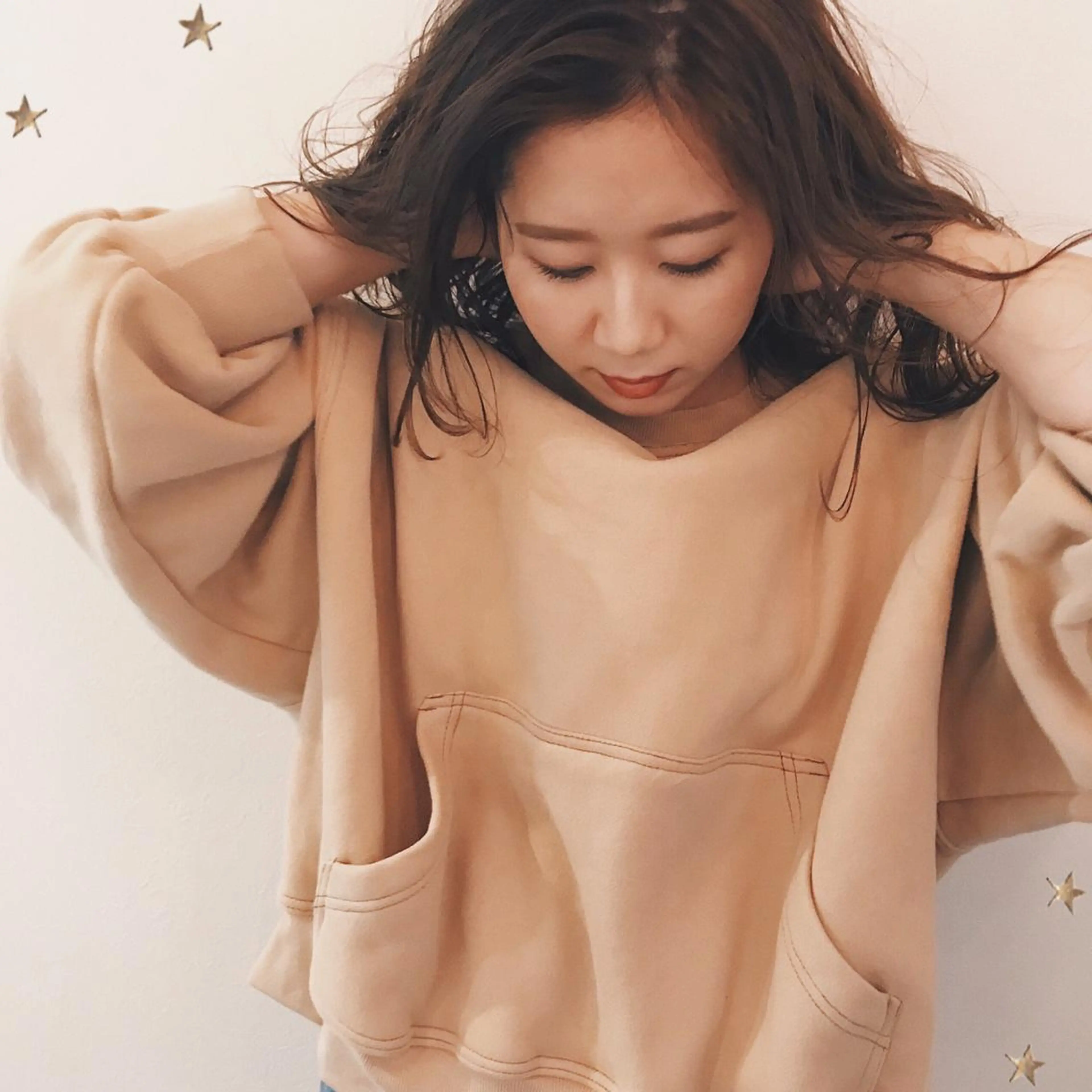 ミディアム カラー 市川 千夏のヘアスタイル