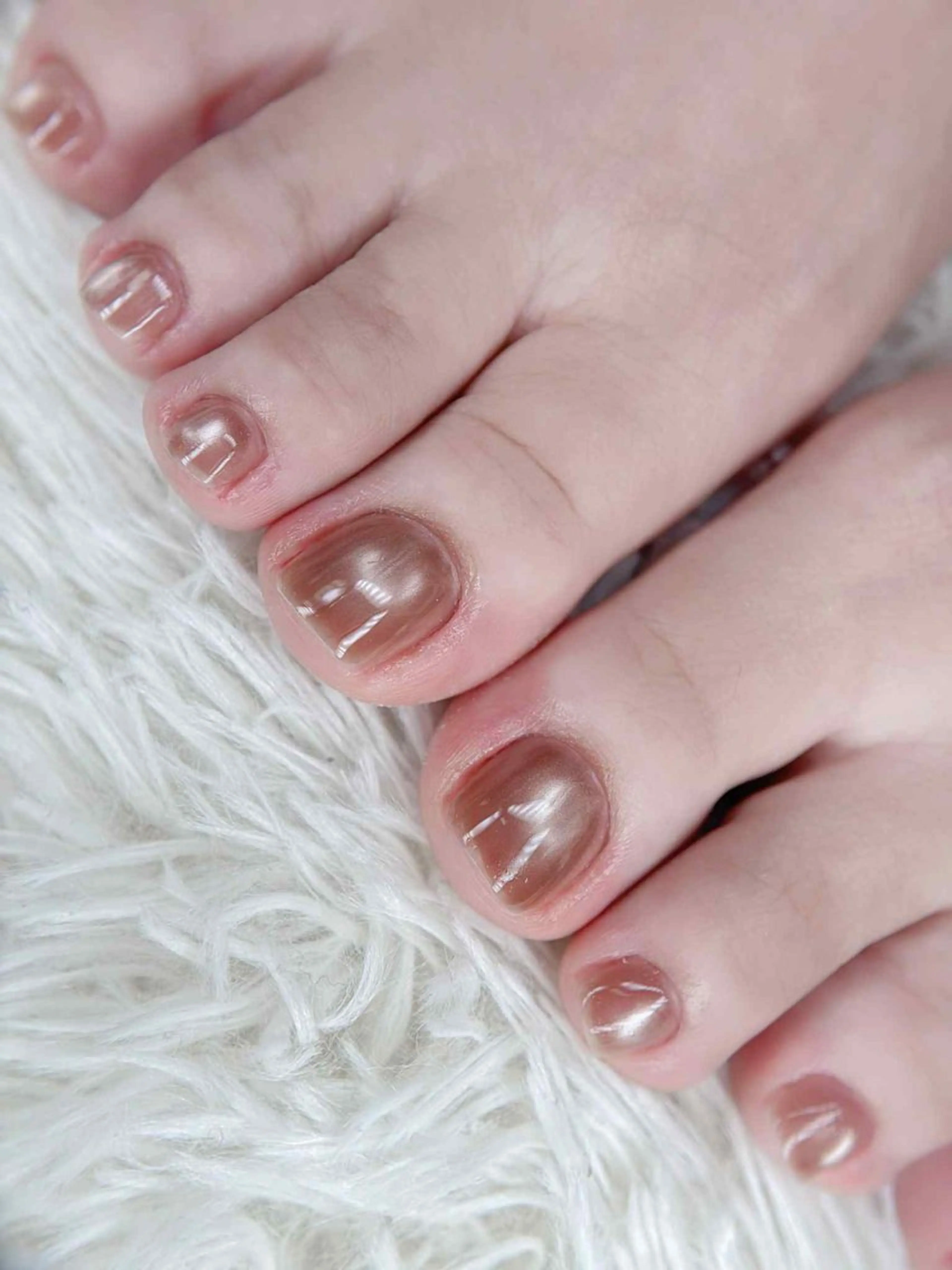 [フットネイル]🦶マグネットorオーロラ／ミラーネイルの写真