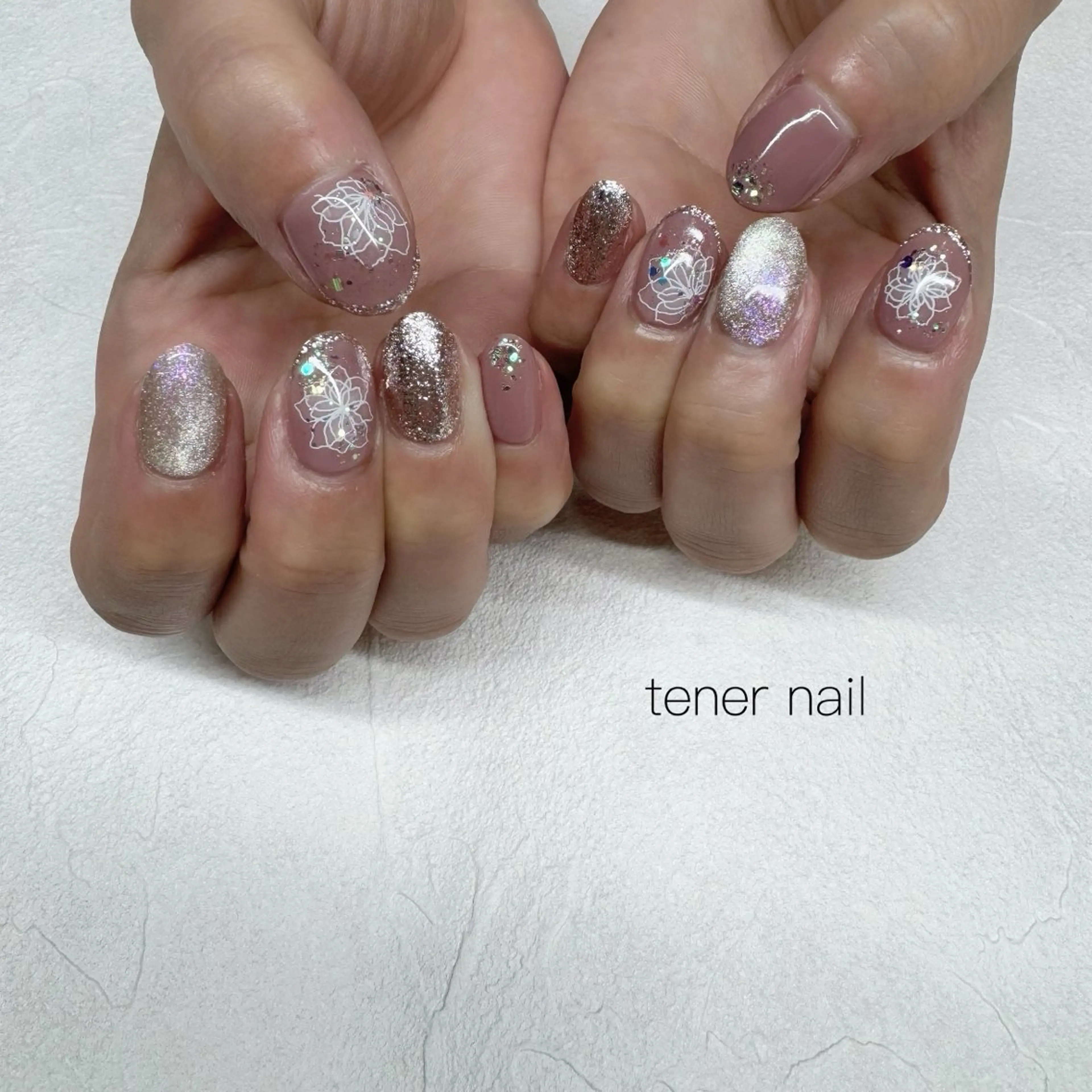 ネイル フラワーネイル ハンドネイル tener  nail  テネルネイル所属・テネルネイル tener nailのネイルデザイン