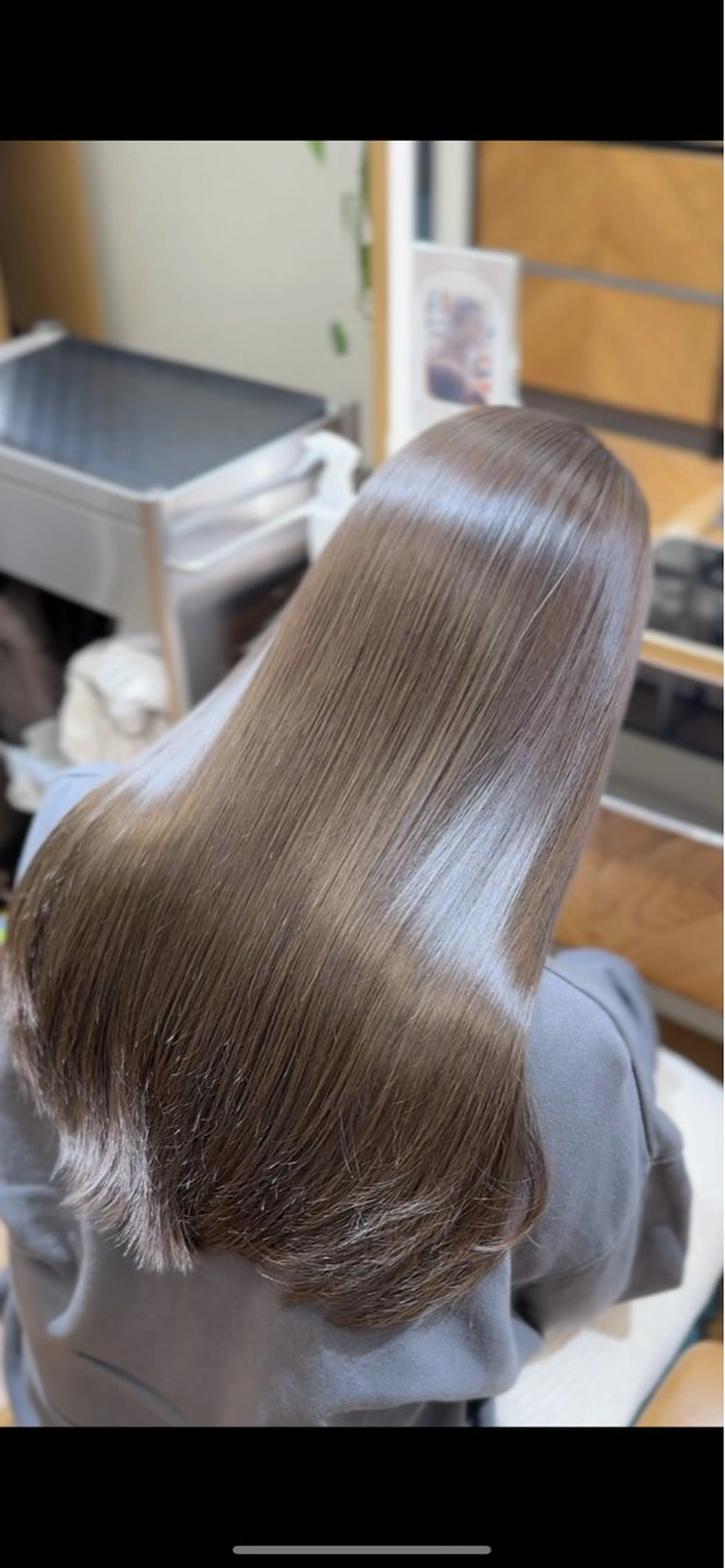 セミロング 髪質改善 縮毛矯正 トリートメント 縮毛矯正 トリートメント 榎 菜摘のヘアスタイル