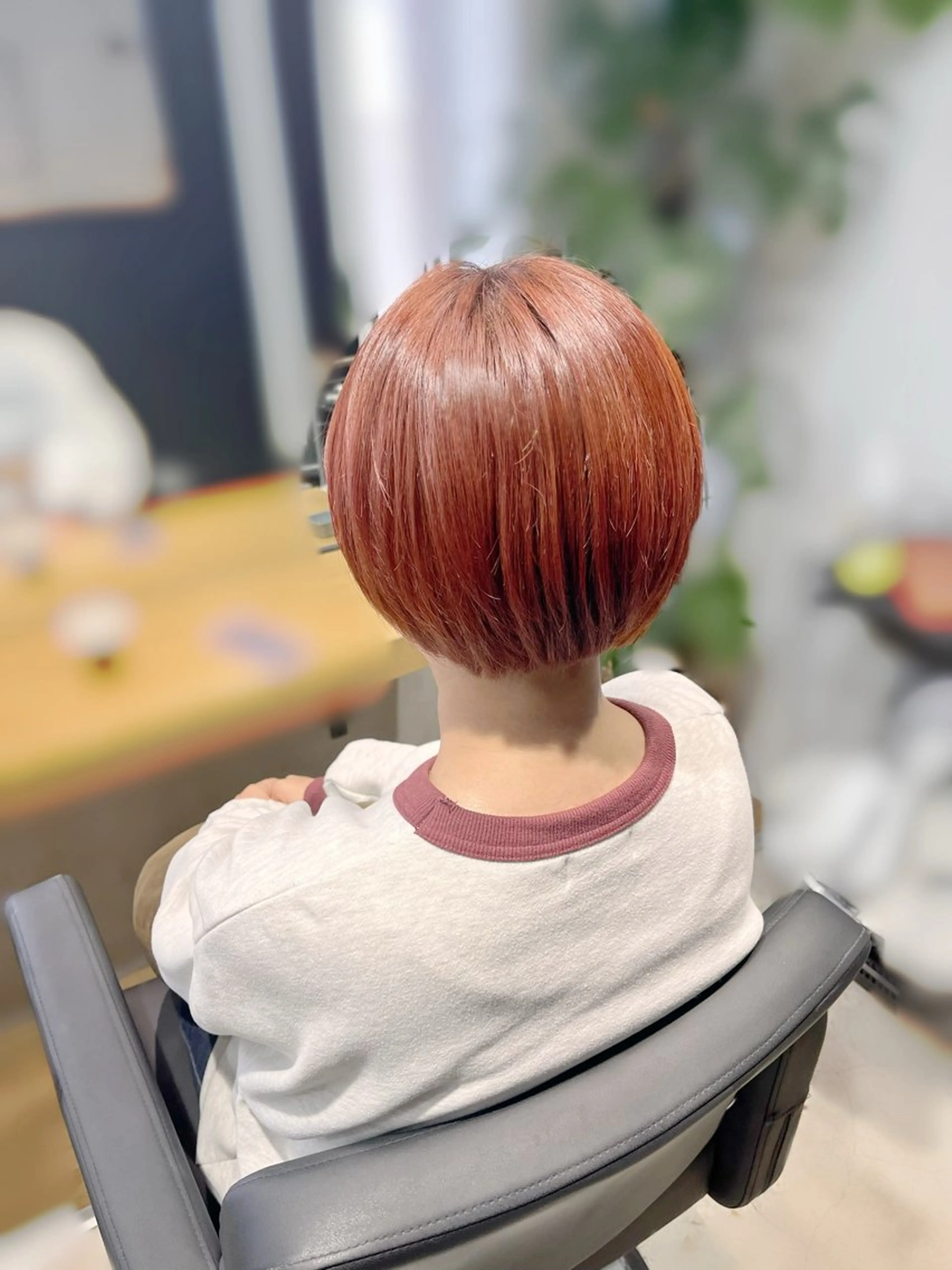 ショート カラー ショートボブ ブラウンカラー オレンジ オレンジブラウン ボブ 💖暖色系カラー💖 🦋HARU 🦋のヘアスタイル