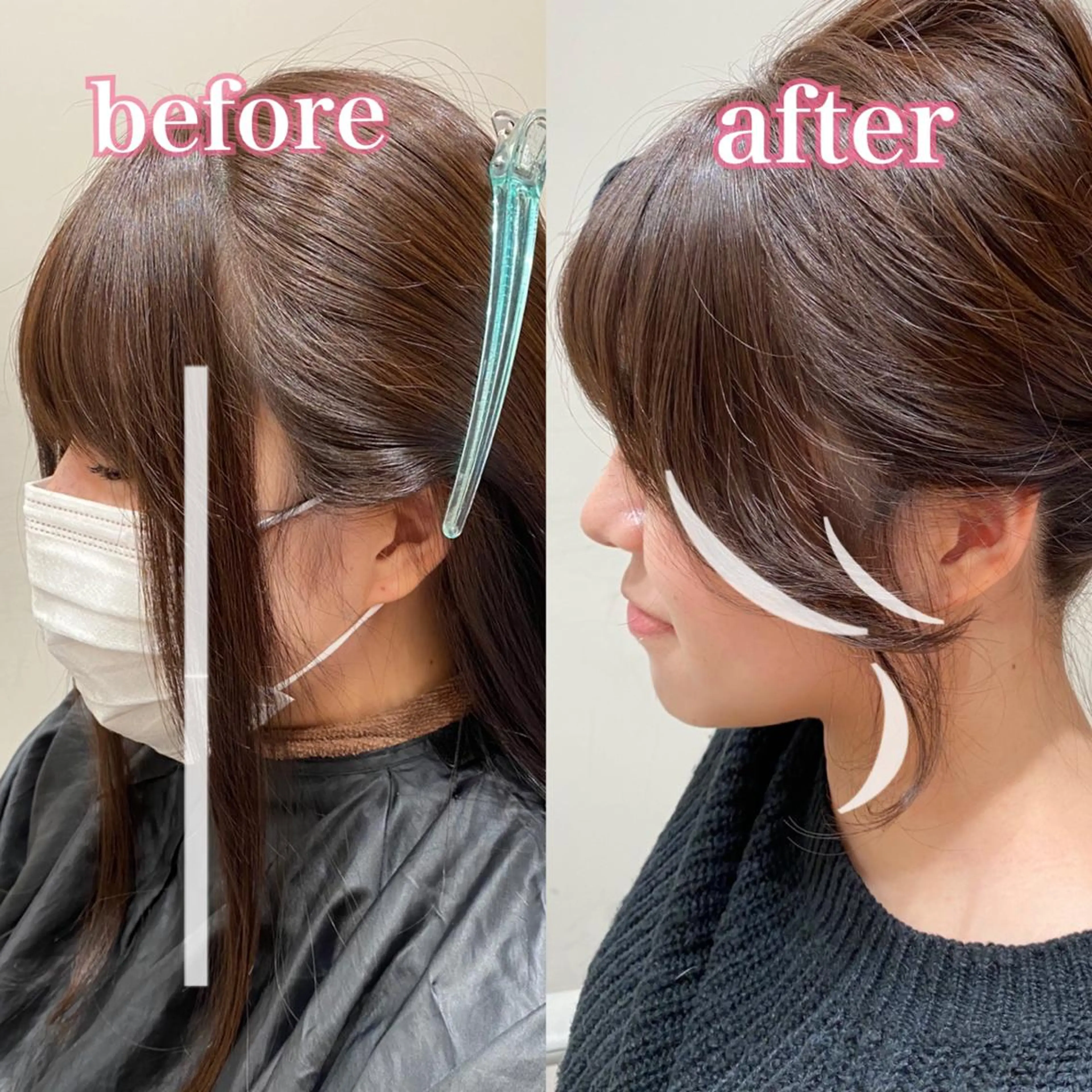 ミディアム カラー 小野寺瑞希 /最小顔カットのヘアスタイル