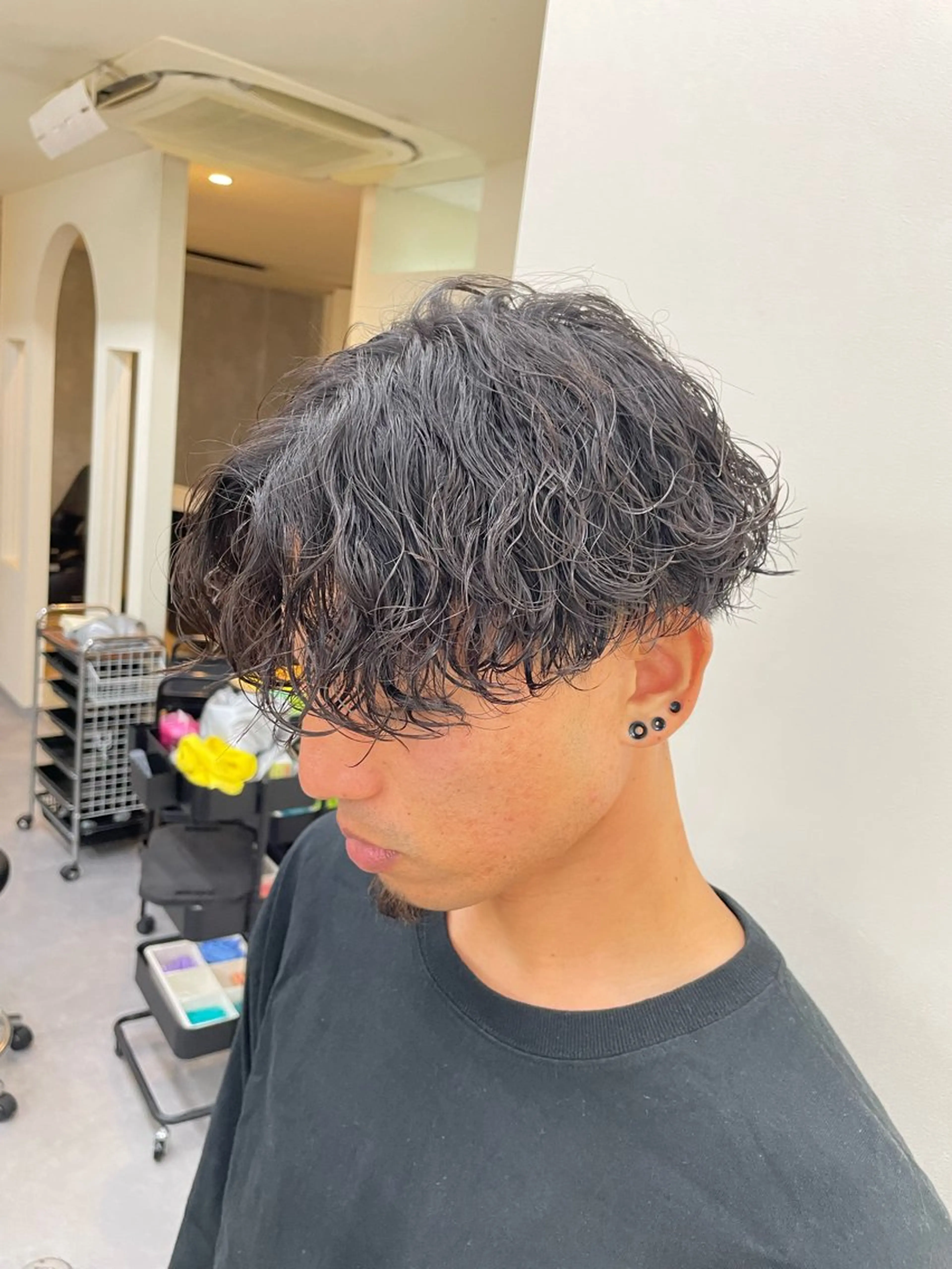 パーマ メンズ カット パーマ 大阪メンズ 美容師井上智博のヘアスタイル