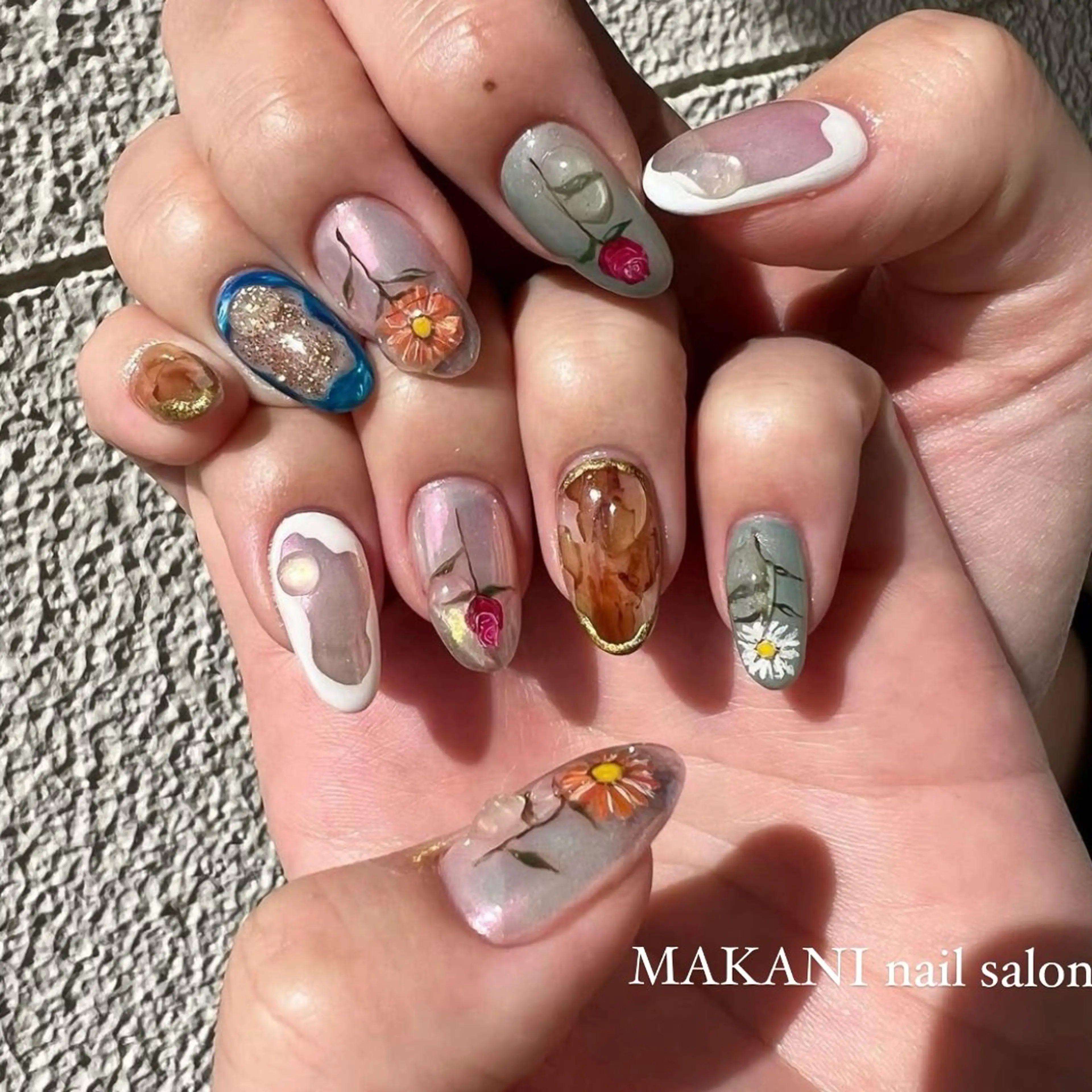 セミロング ハンドネイル MAKANI salonのネイルデザイン