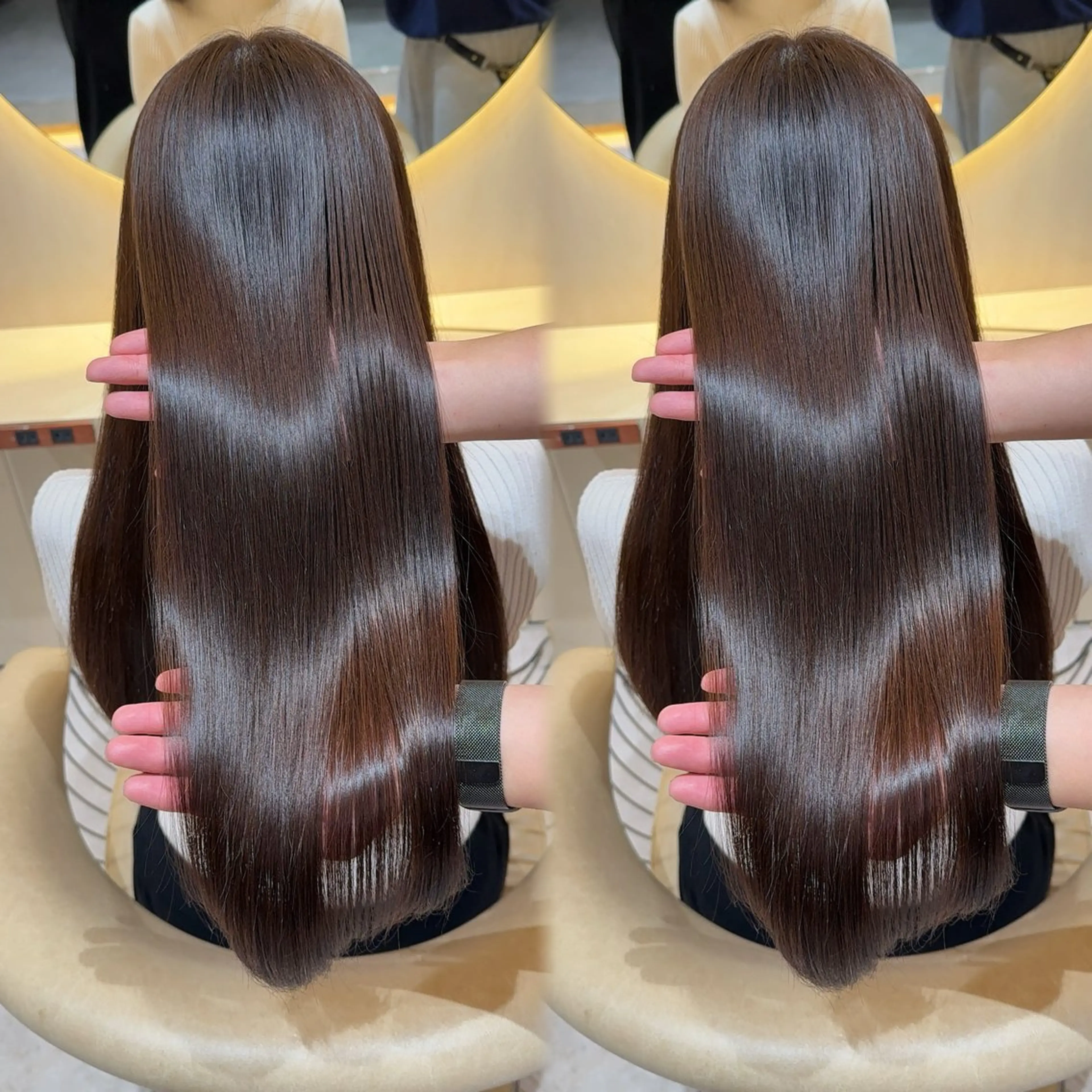 ロング カラー カット ヘアカラー 縮毛矯正 レイヤー❣️縮毛矯 川村利幸のヘアスタイル