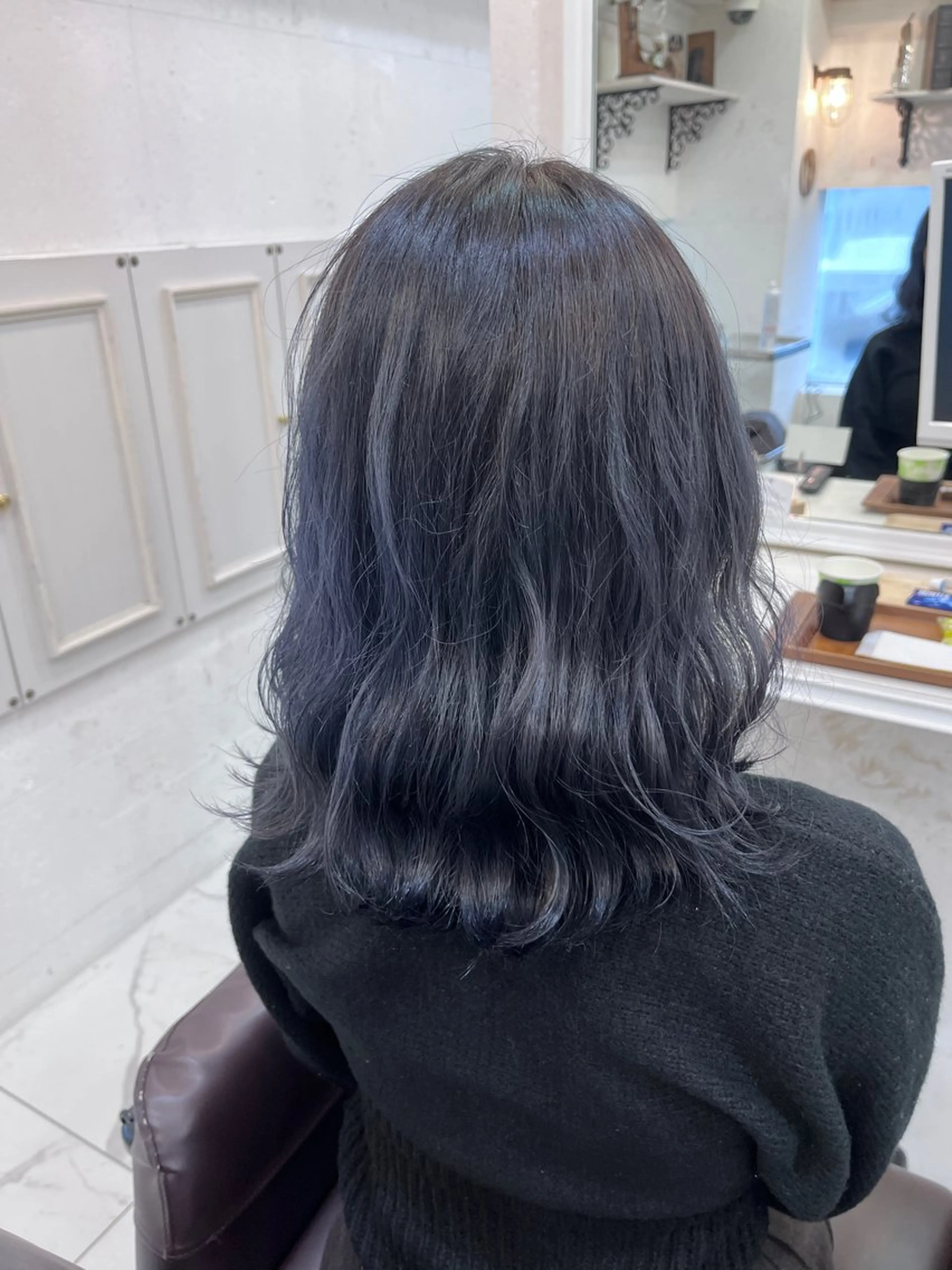 カラー アッシュ ブルーカラー ブルーアッシュ 🫧Shanti🫧 ばんだいのヘアスタイル