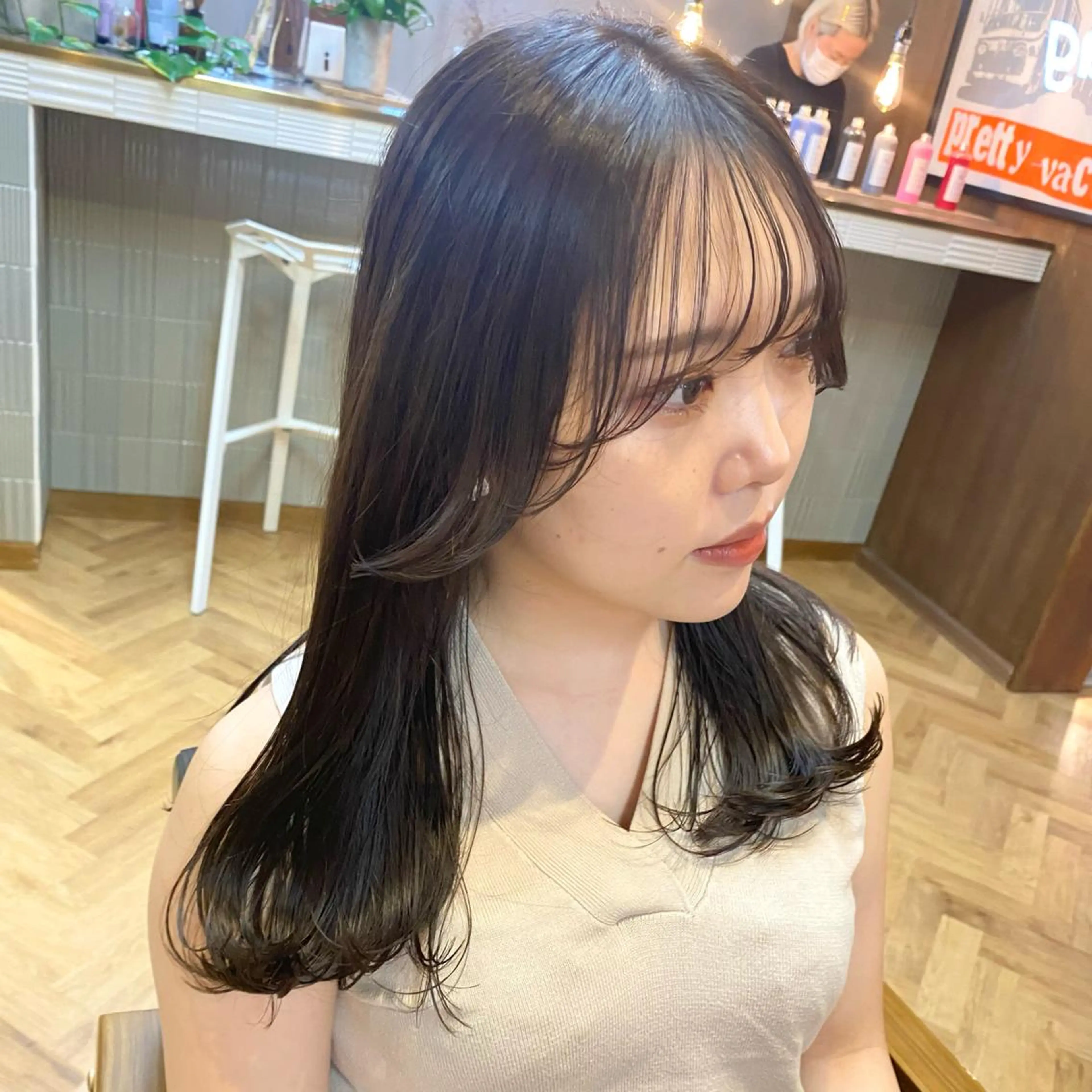 ロング カラー パーマ ヘアアレンジ メンズ キッズ ネイル マツエク・マツパ カット ヘアカラー トリートメント EMANON梅田店所属・前川 朋香のヘアスタイル