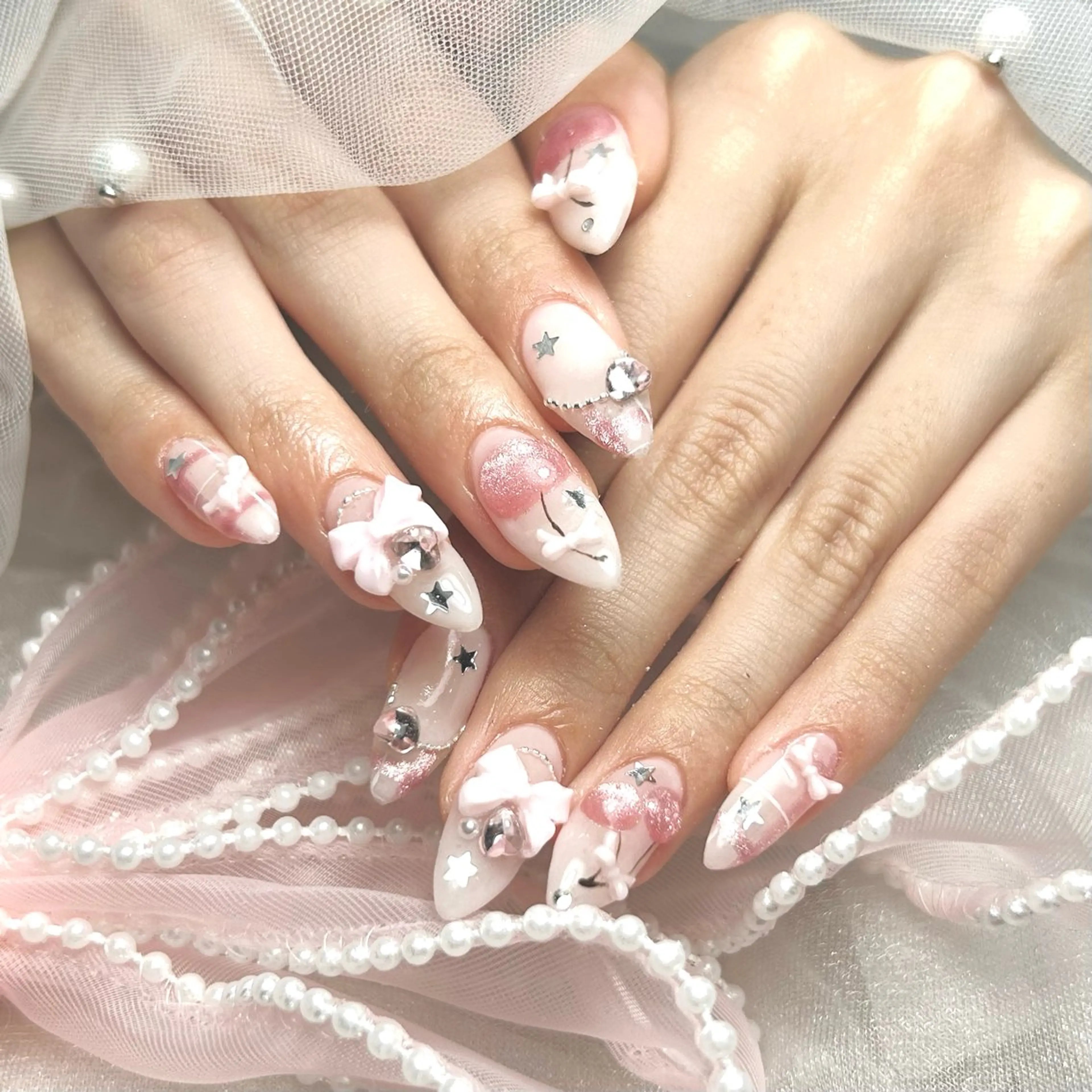 ネイル ピンク 春ネイル ハンドネイル La suzuran 上前津店 森本のネイルデザイン