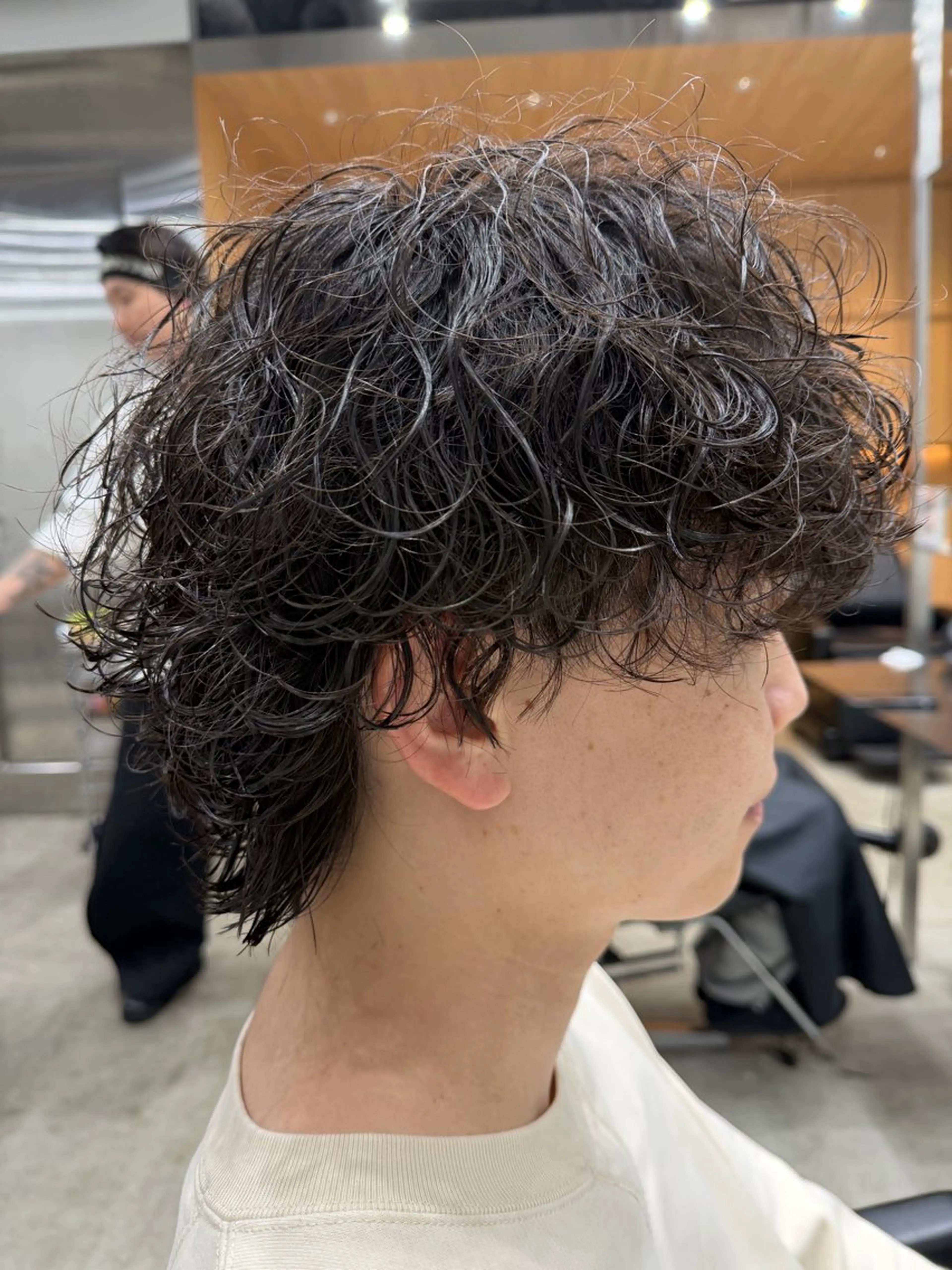 ミディアム パーマ メンズ カット パーマ fifth天神 パーマ特化/石橋航海のヘアスタイル