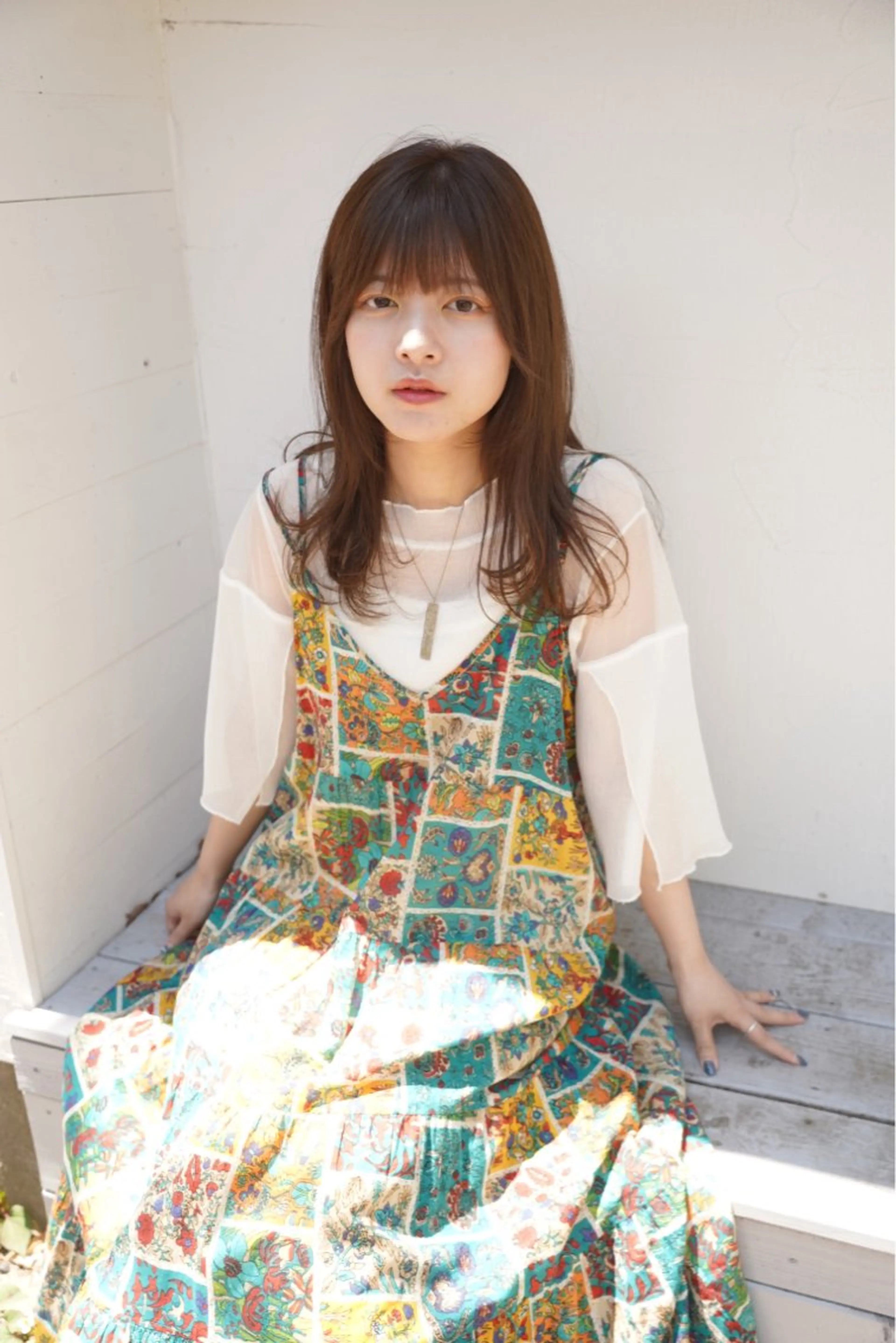 ロング ヘアアレンジ ロング YUZUKI/艶カラ ー/丸みショートのヘアスタイル