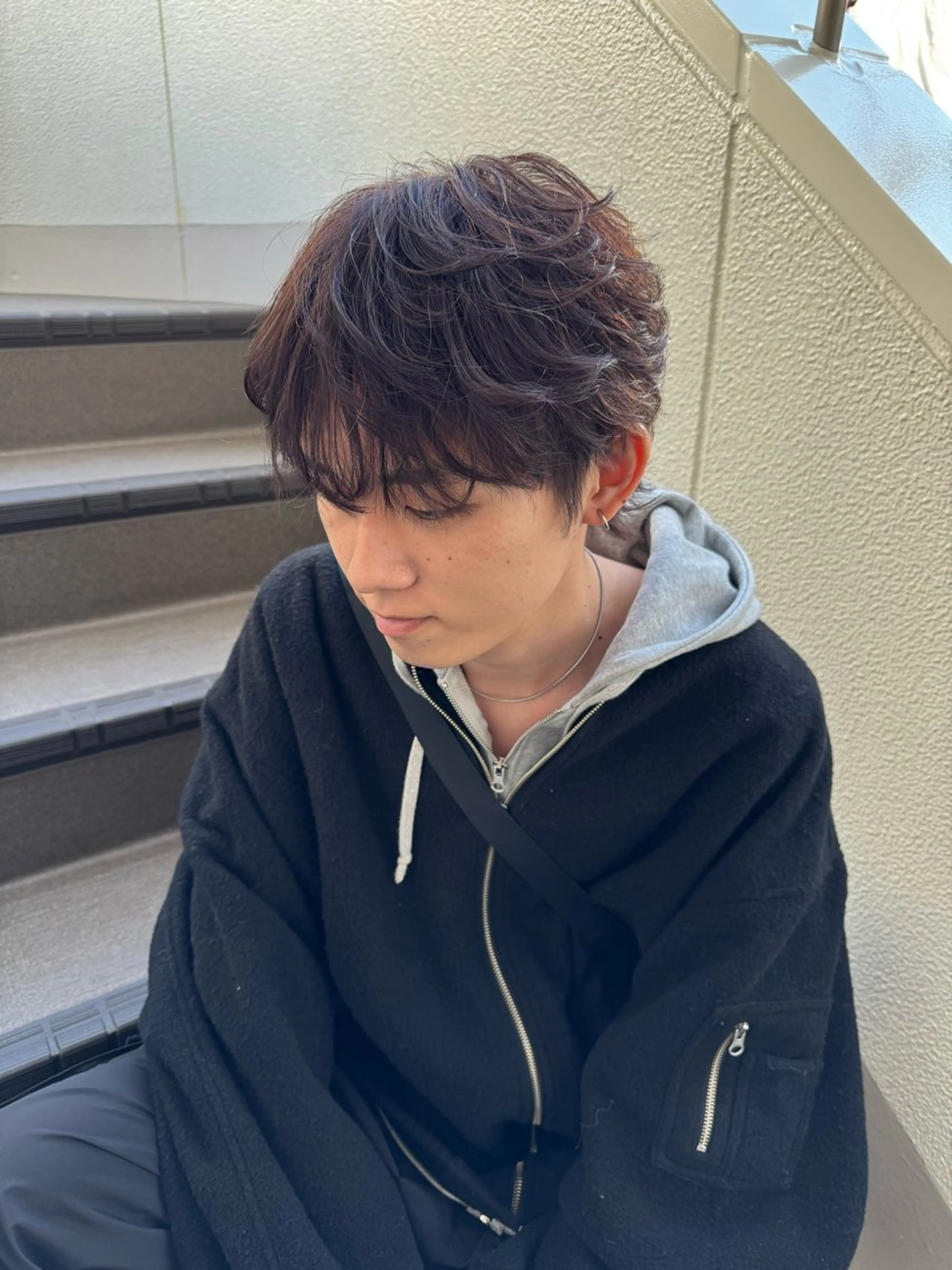 メンズ カット メンズ特化韓国ヘア シャドウパーマのヘアスタイル