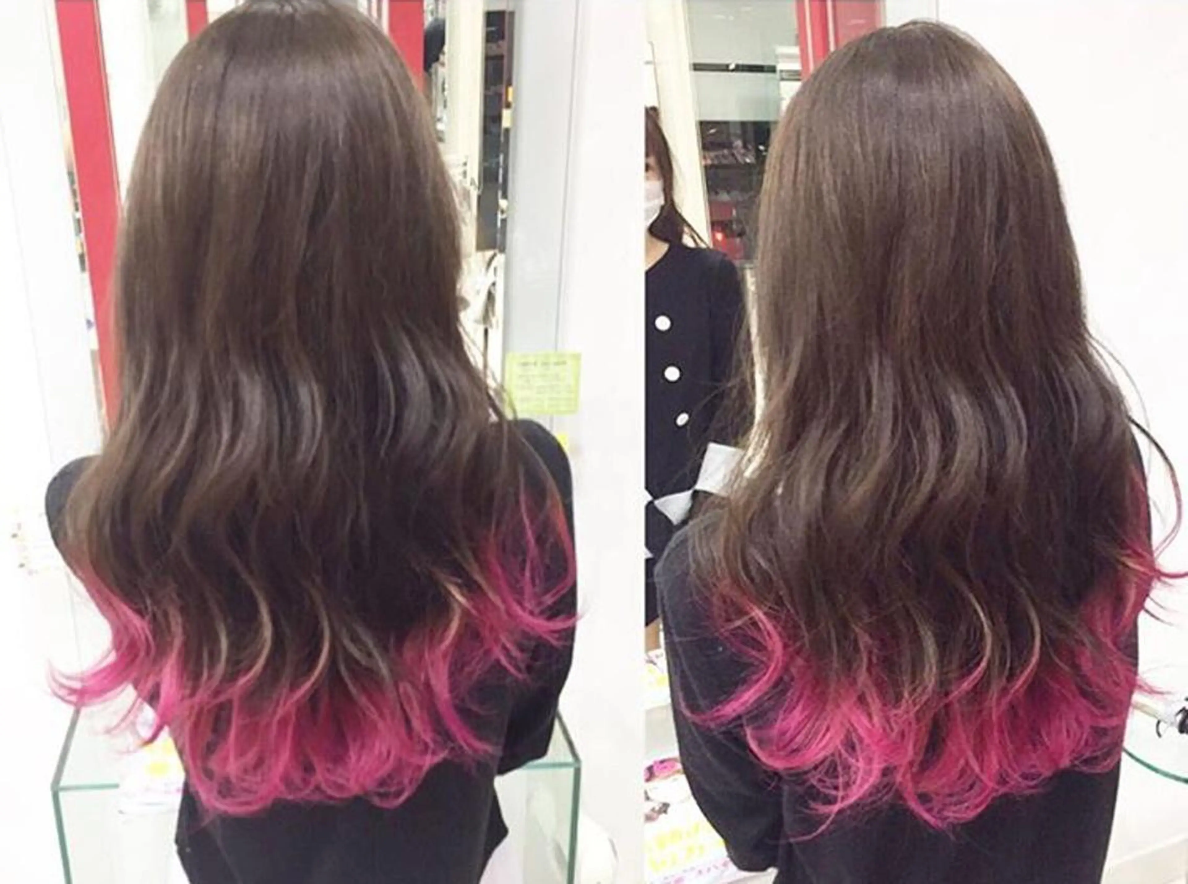 ミディアム セミロング ロング カラー ブリーチ 松田 由貴のヘアスタイル