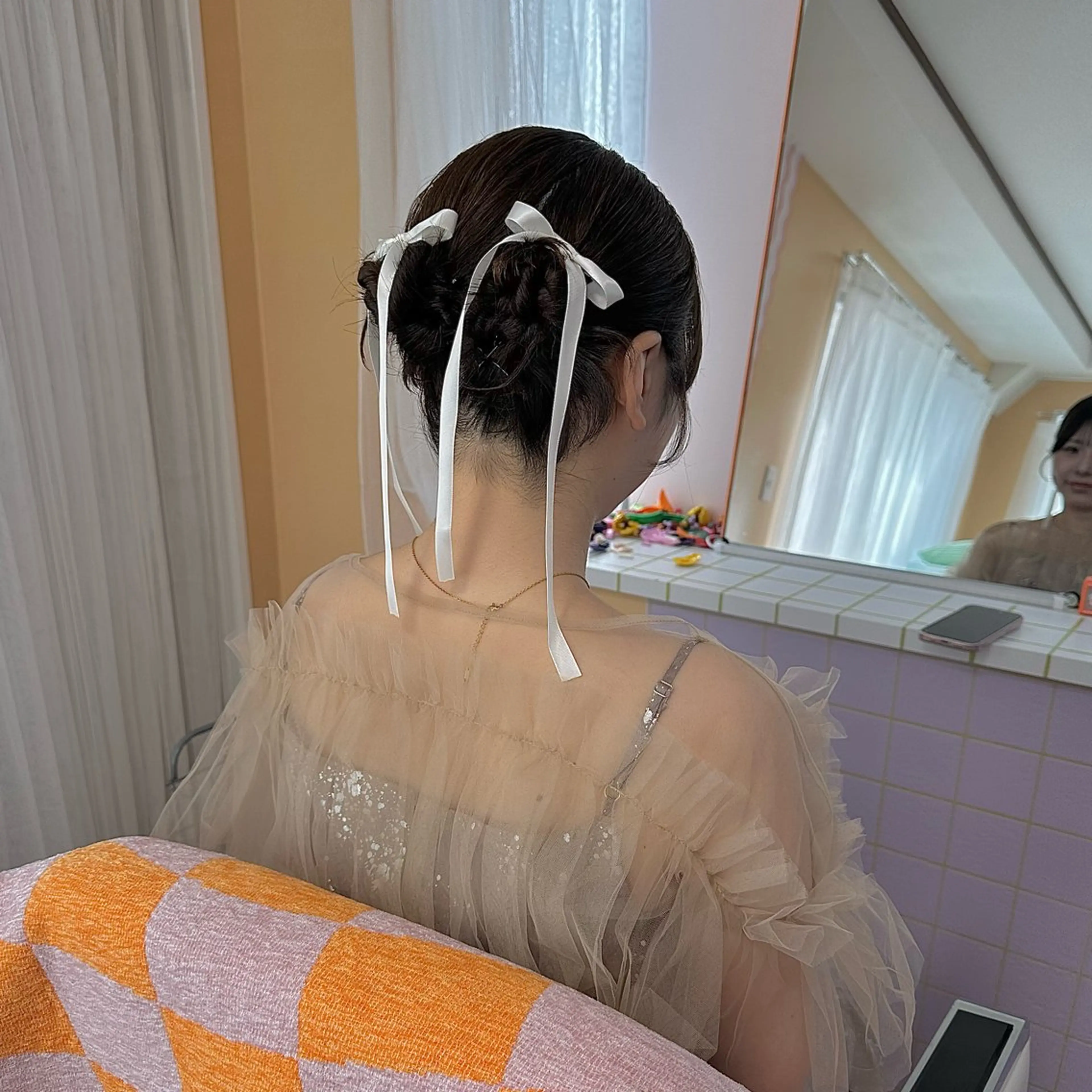 ミディアム ヘアセット 黒川 麗のヘアスタイル