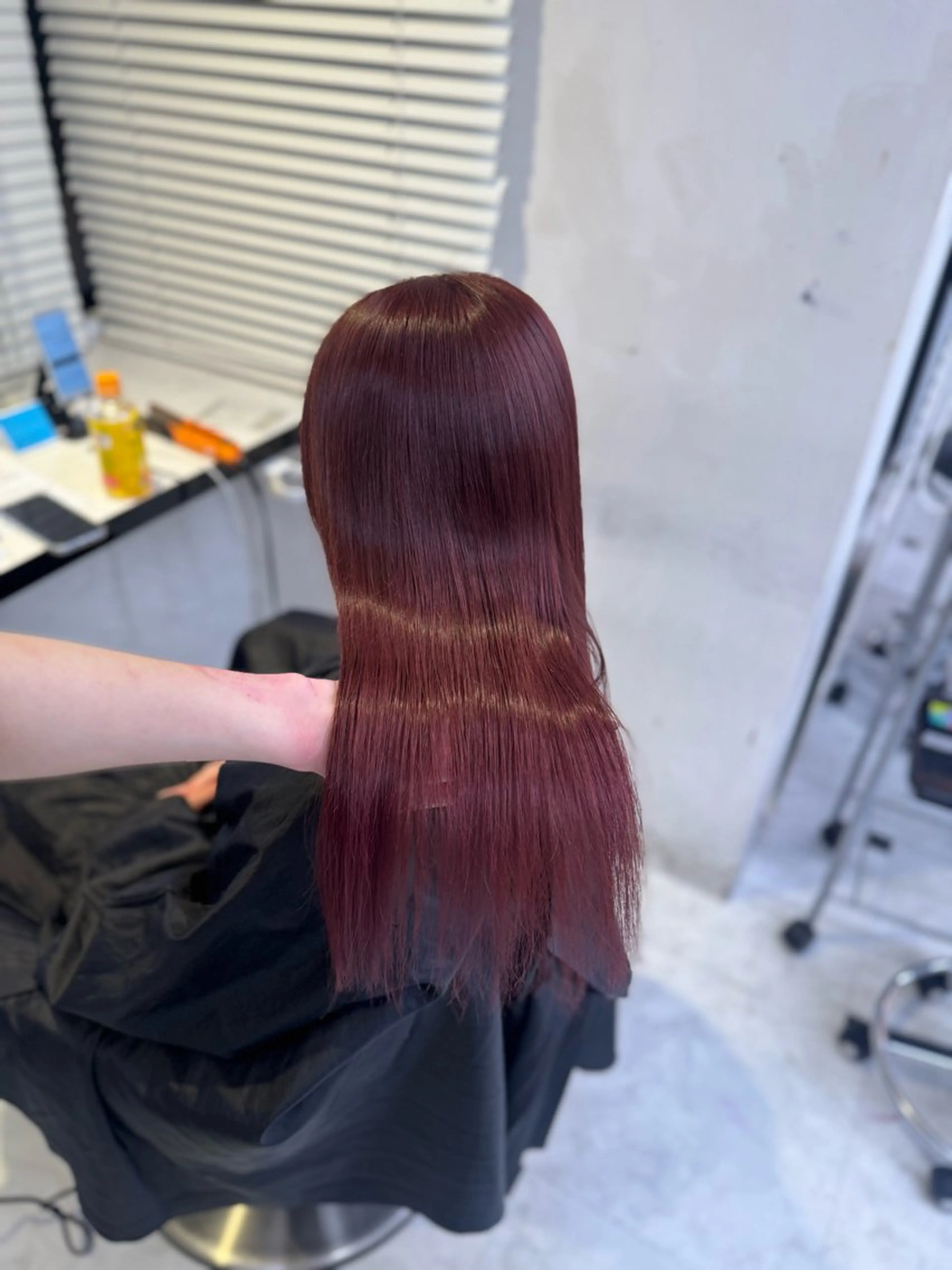 セミロング ヘアカラー トリートメント ヘッドスパ ヘアセット ♥️韓国/ガーリー 暖色misa♥️のヘアスタイル