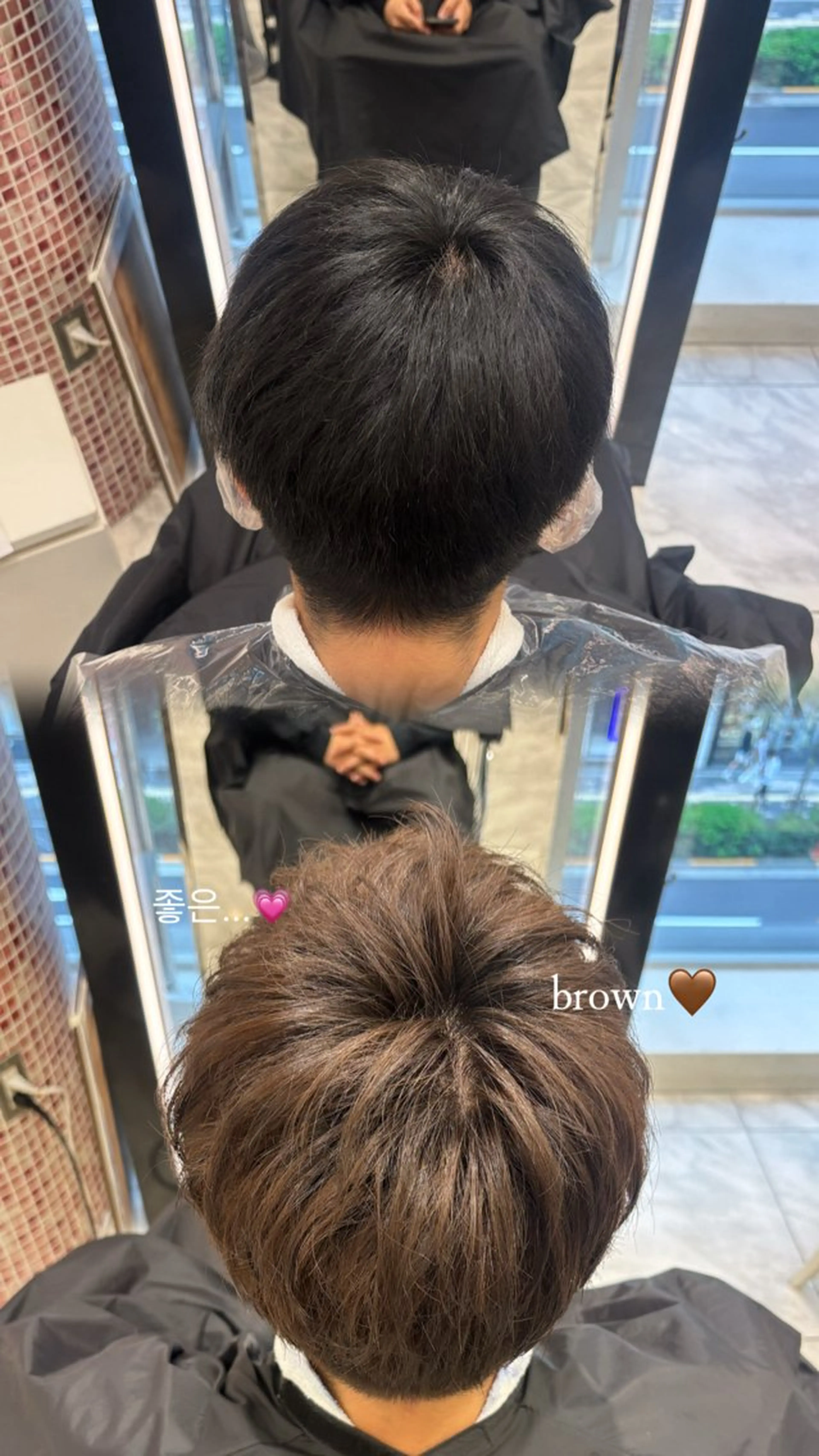 カラー メンズ ブラウンカラー ヘアカラー 🇰🇷韓国風カラー ひかるのヘアスタイル